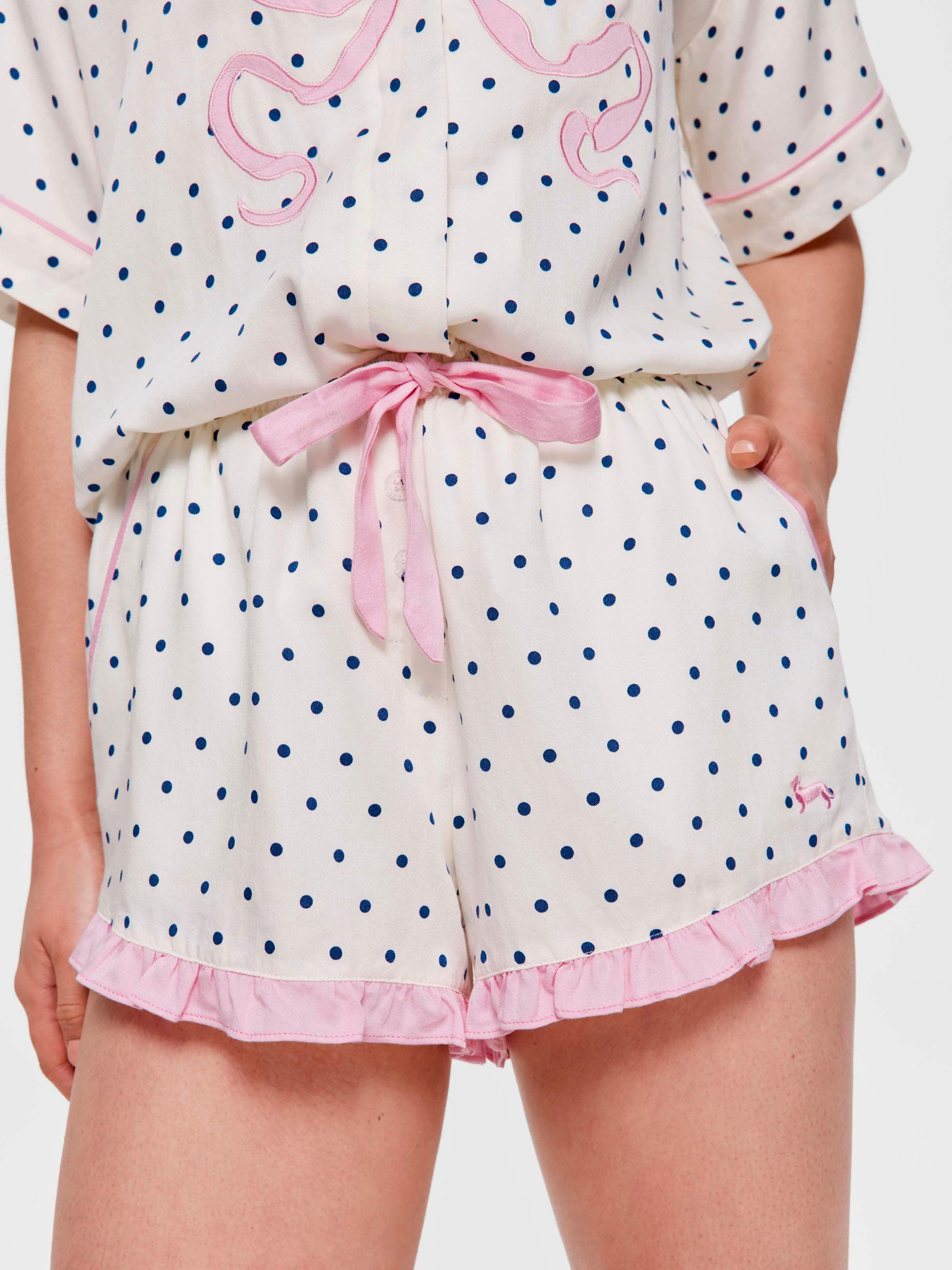 Polka Dot Frill Mid Short