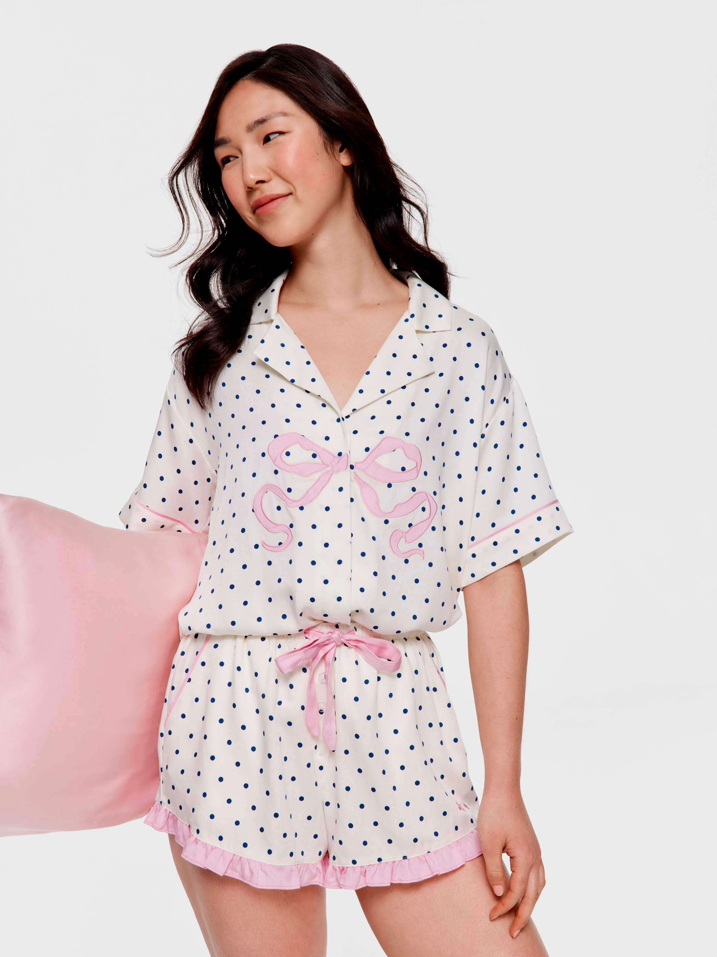 Polka Dot Frill Mid Short