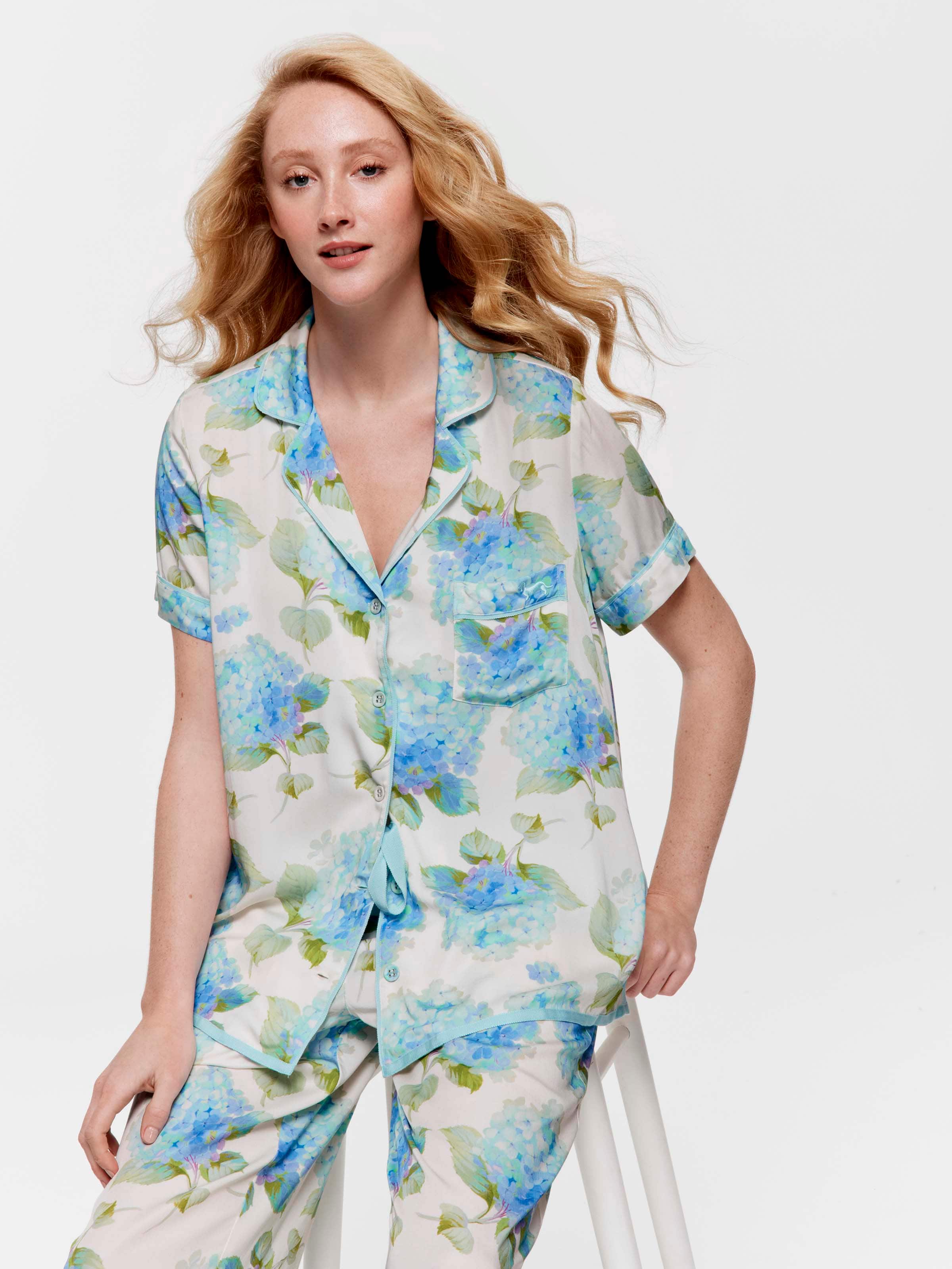 Hydrangea Short Sleeve & Pant Boxed Pj Set