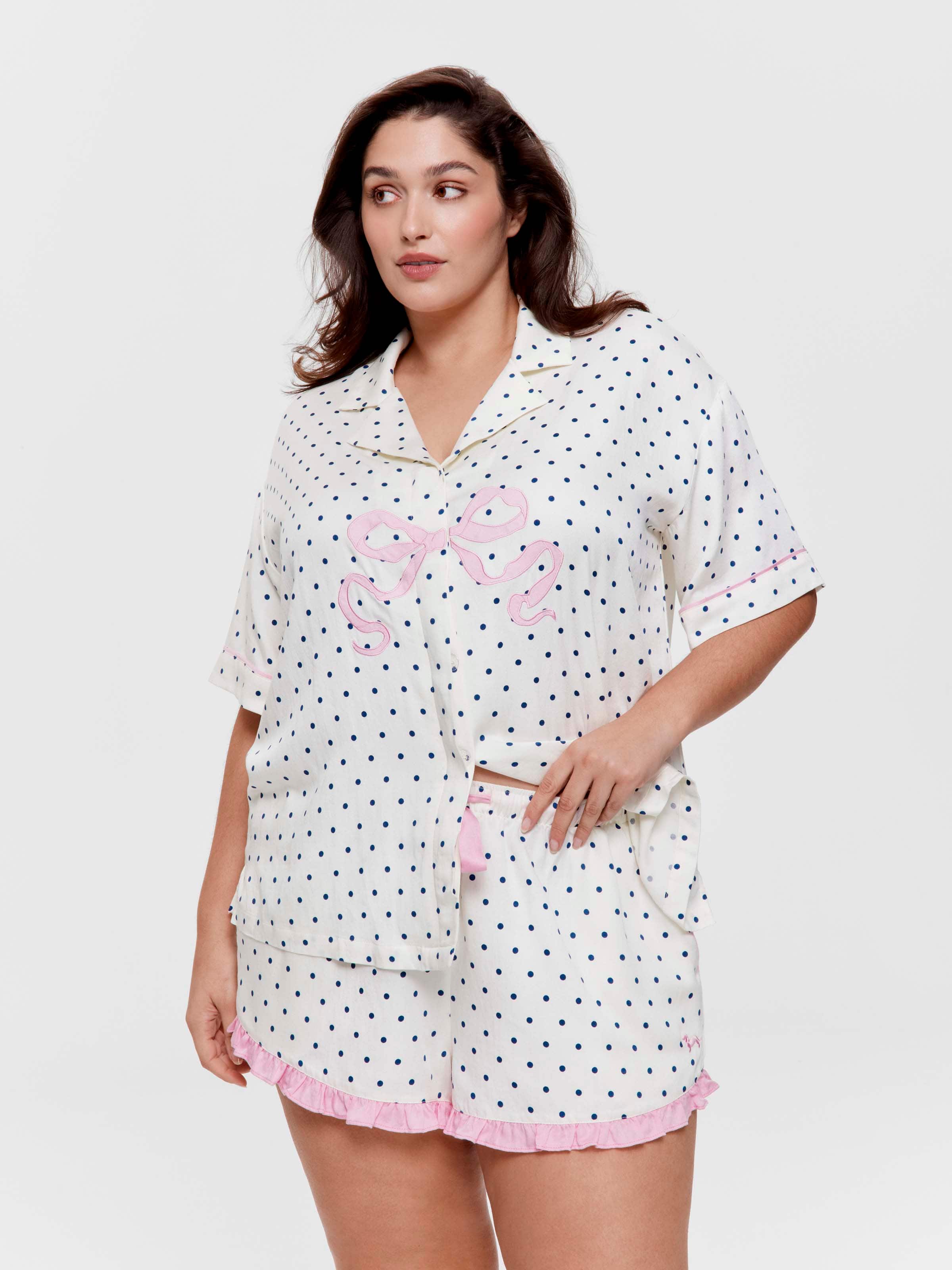 P.A. Plus Polka Dot Frill Mid Short