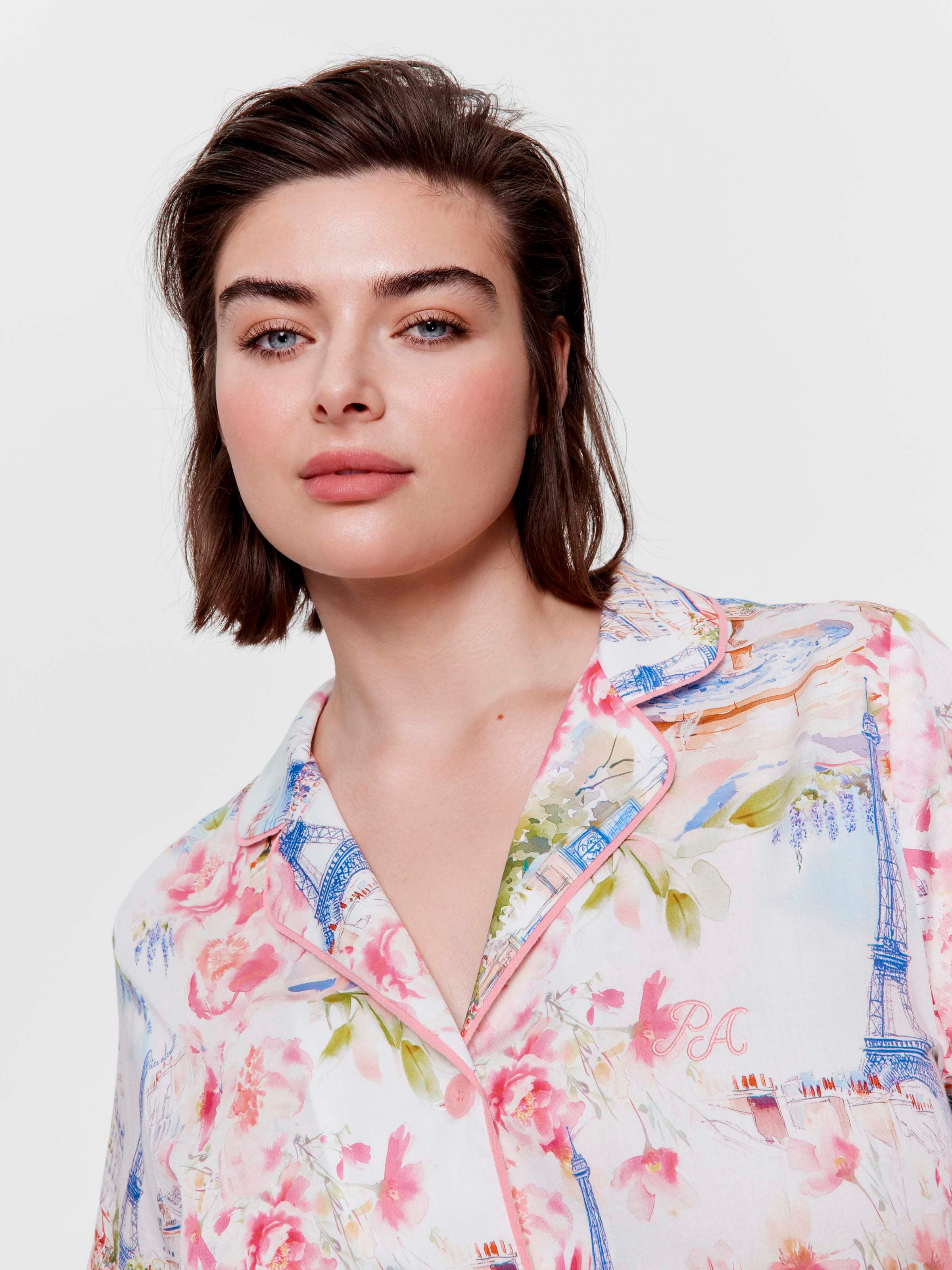 P.A. Plus Paris Painted 100% Soft Cotton Short Sleeve Shirt