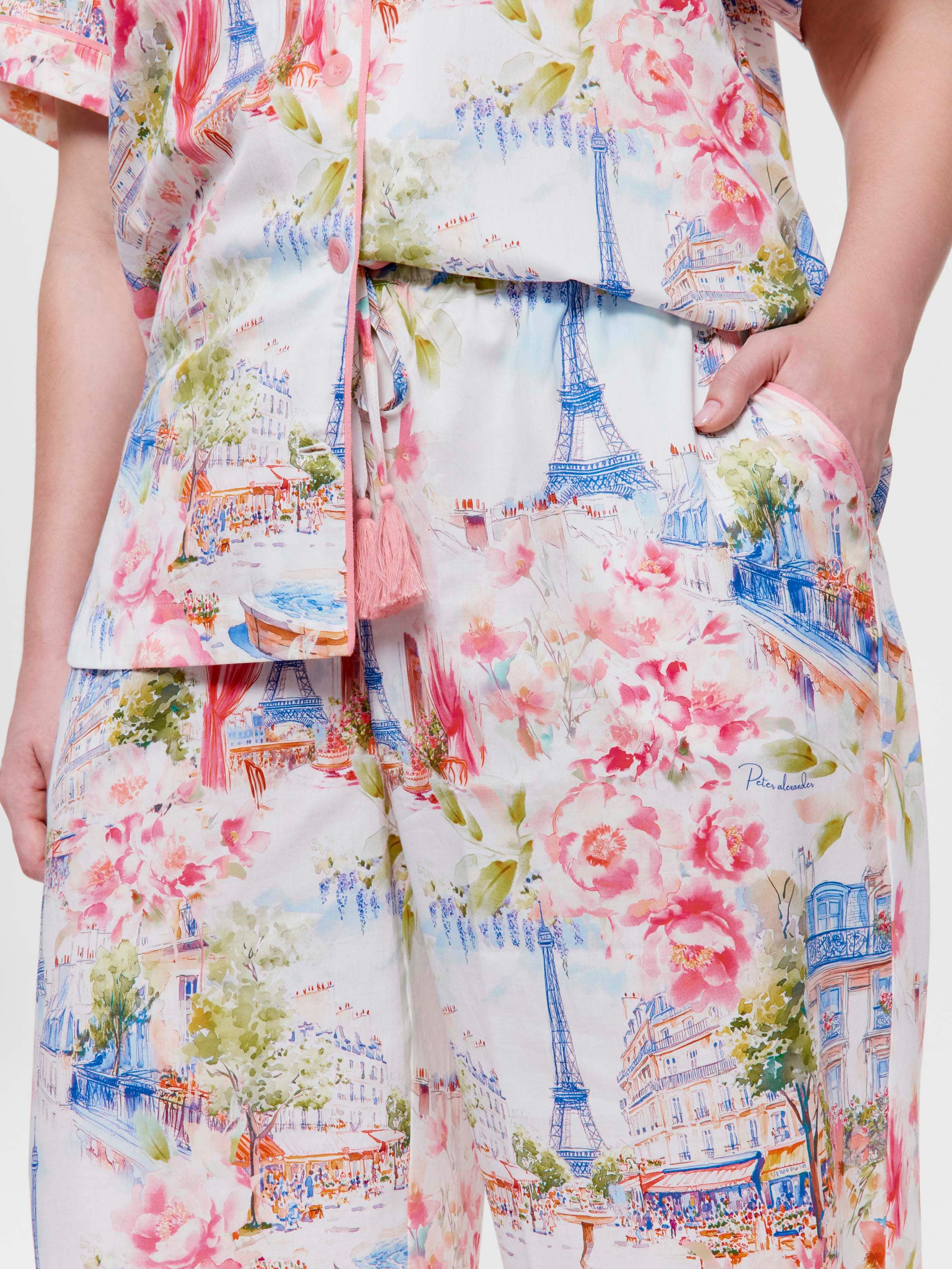 P.A. Plus Paris Painted 100% Soft Cotton 3/4 Pj Pant