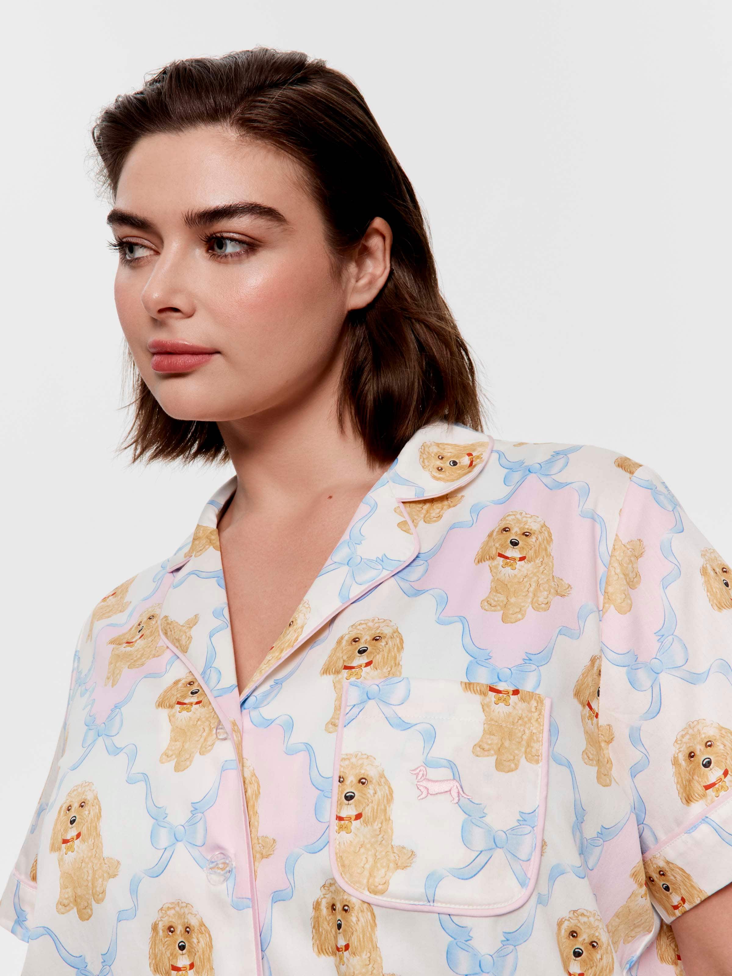 P.A. Plus Groodle 100% Cotton Boxed Shortie Pj Set