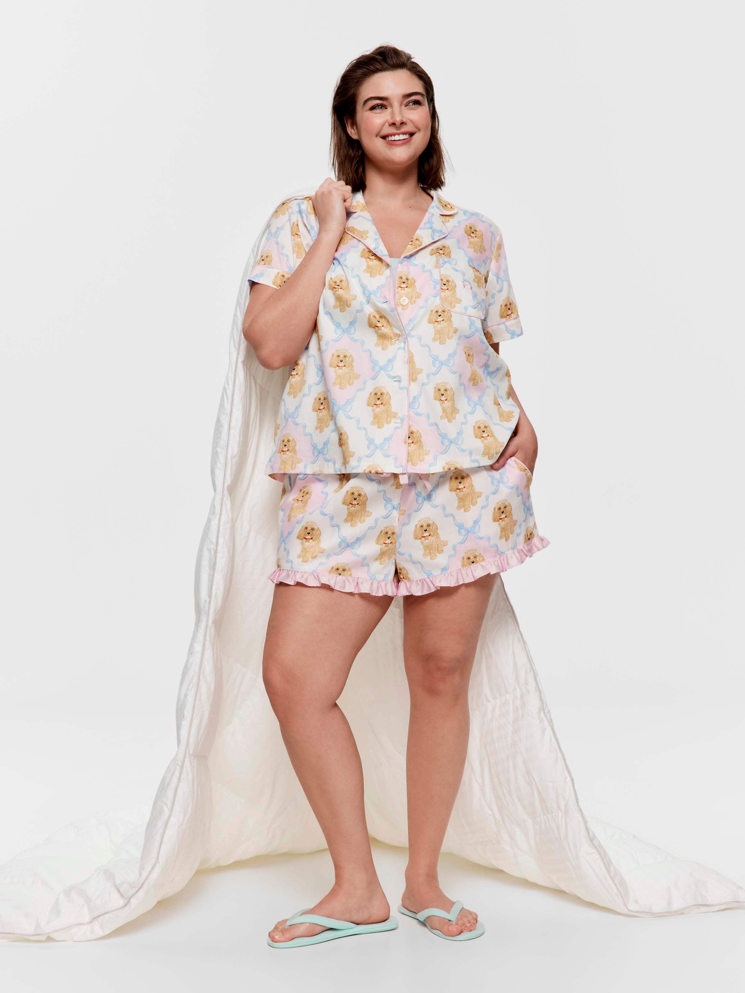 P.A. Plus Groodle 100% Cotton Boxed Shortie Pj Set