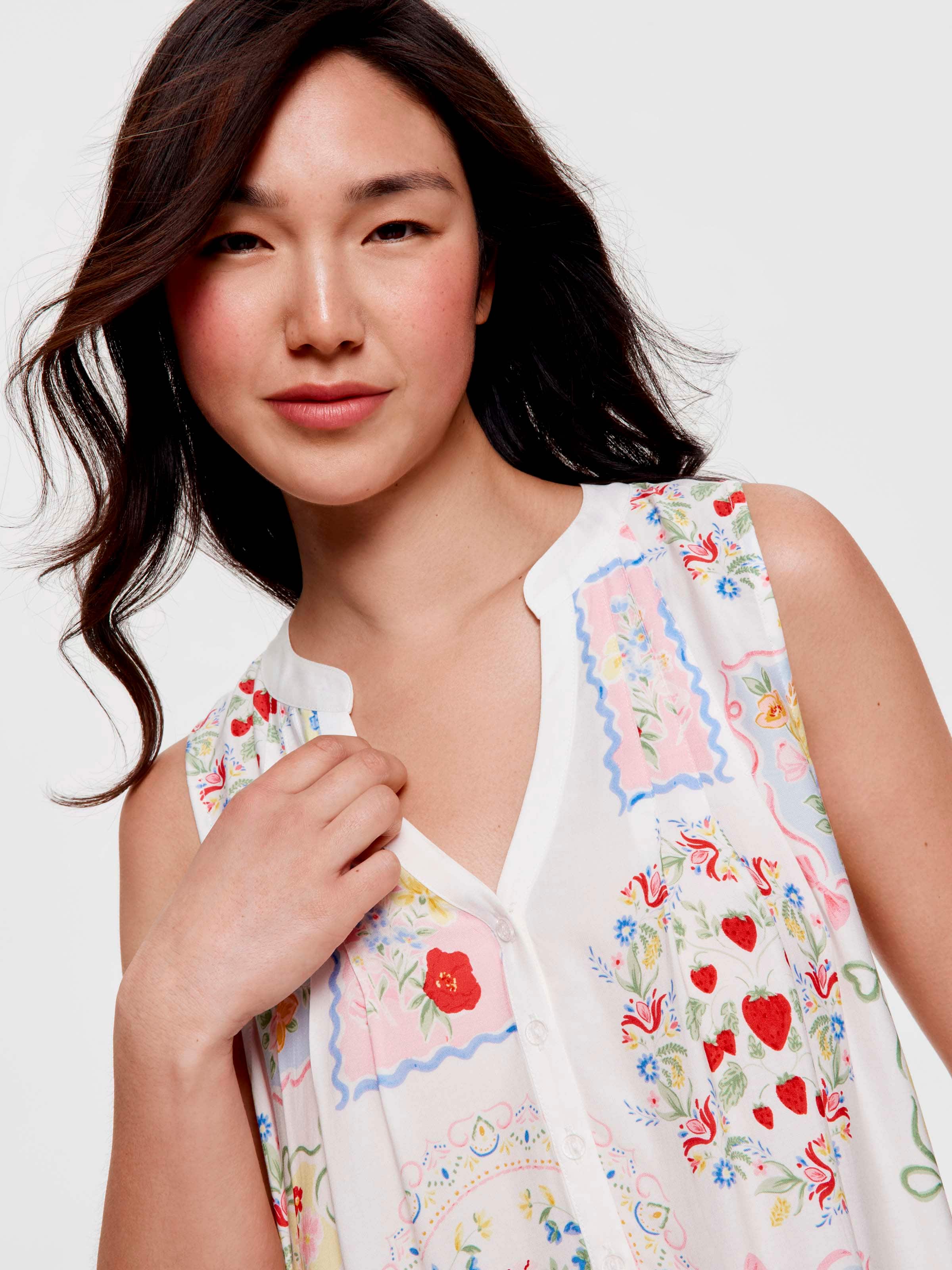 Summer Garden Henley Nightie