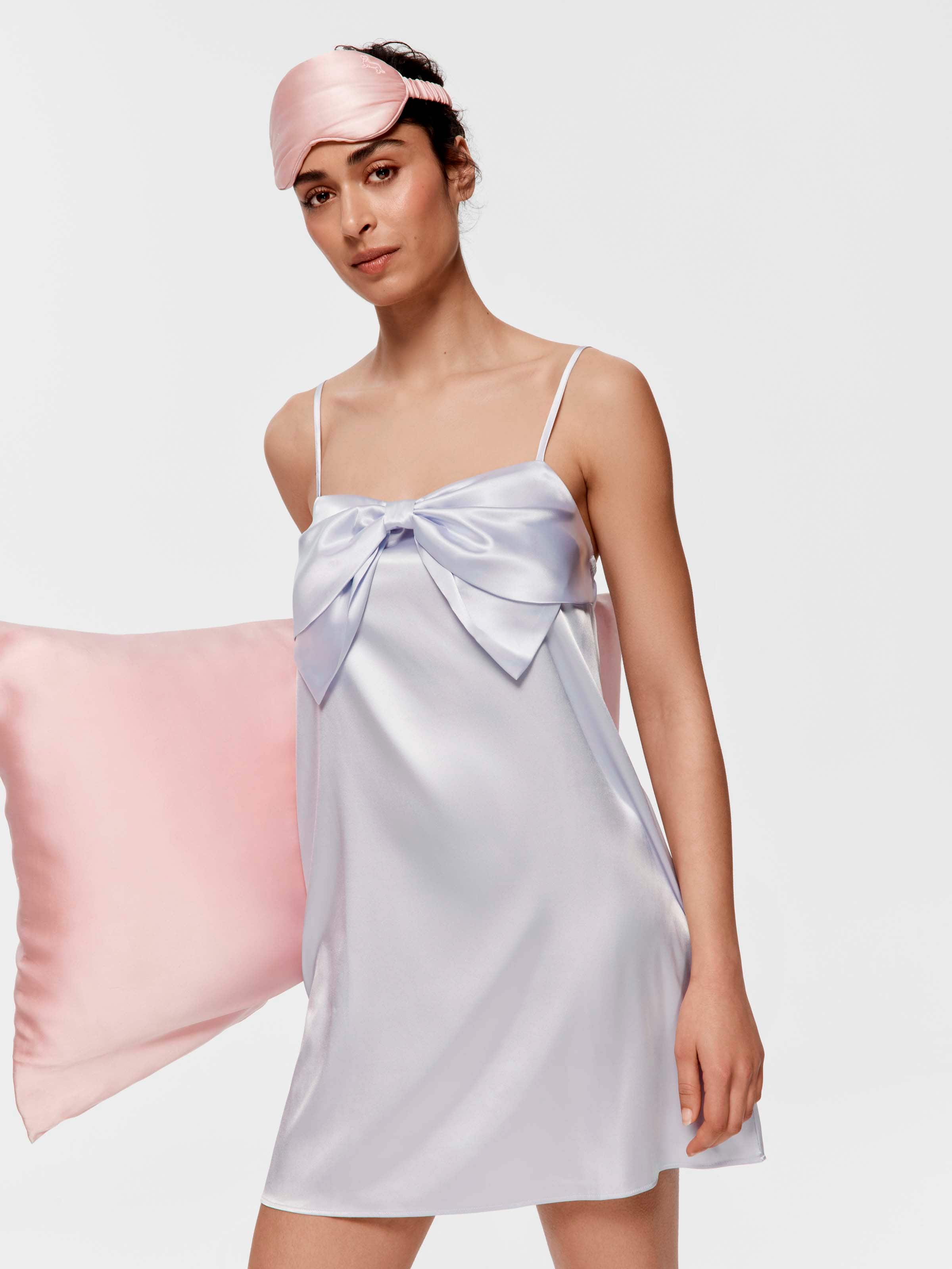 Bow Satin Boxed Slip Nightie