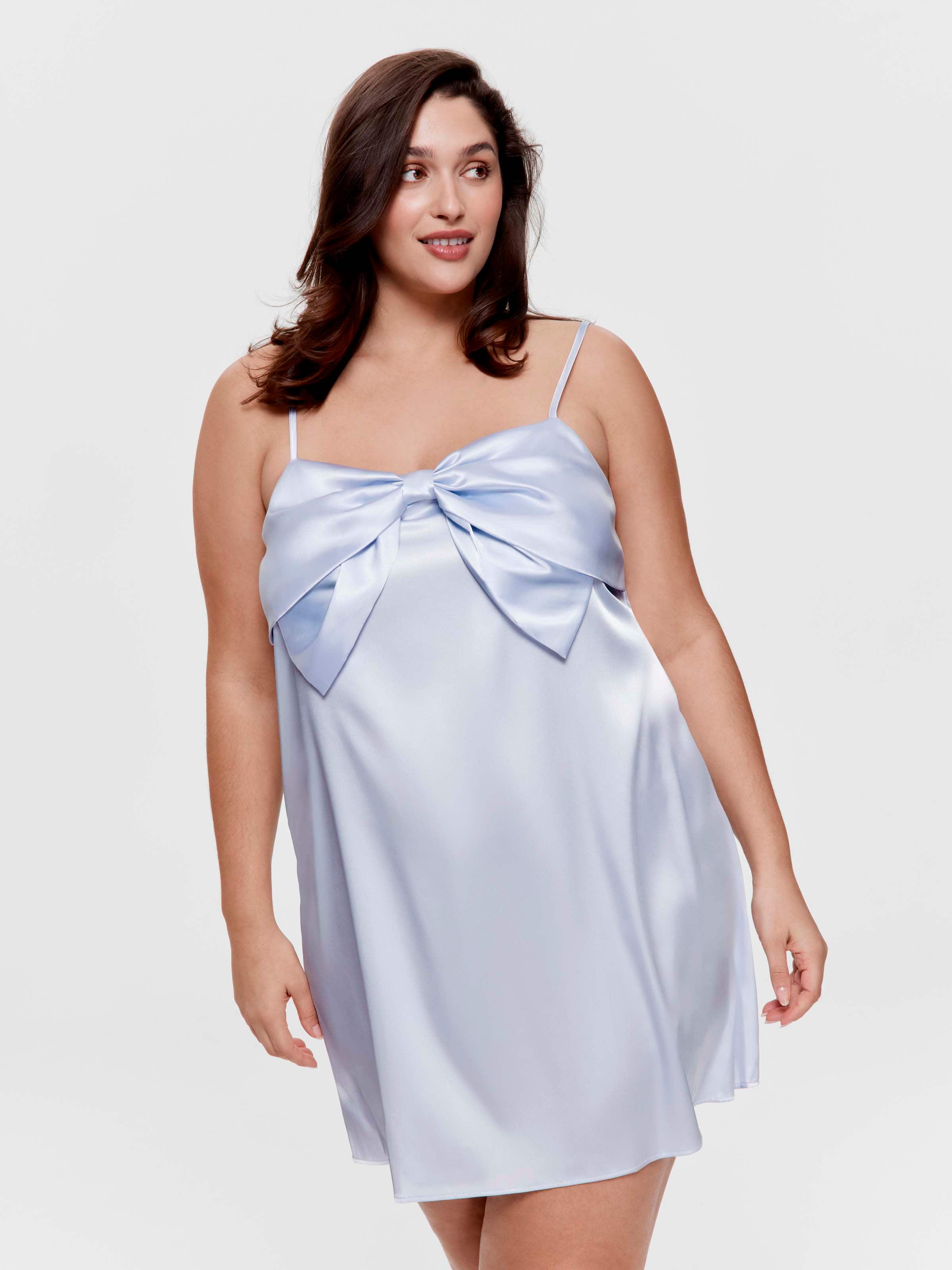 P.A. Plus Bow Satin Boxed Slip Nightie
