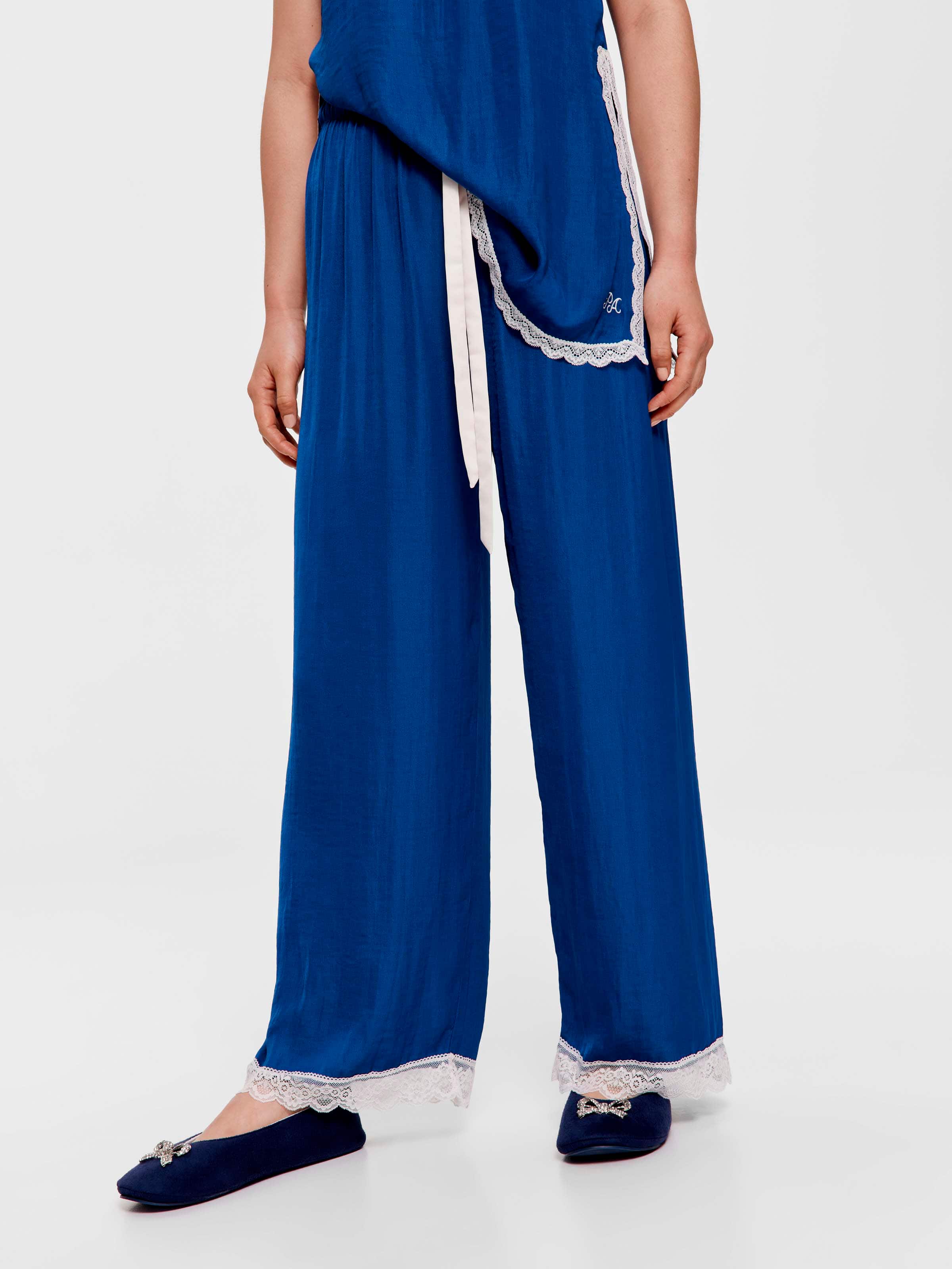 Blue Lace Fashion Pj Pant