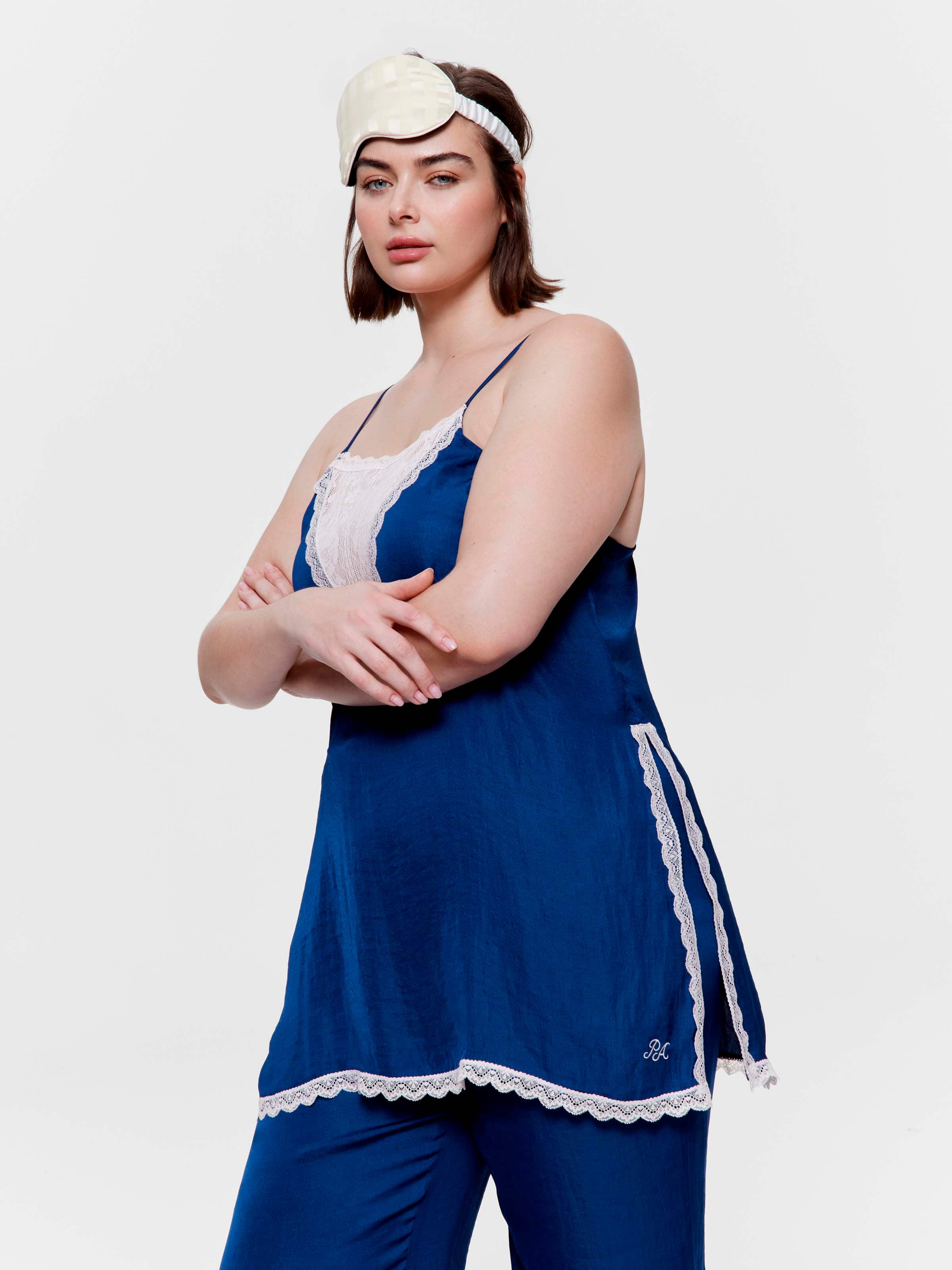 P.A. Plus Blue Lace Fashion Cami