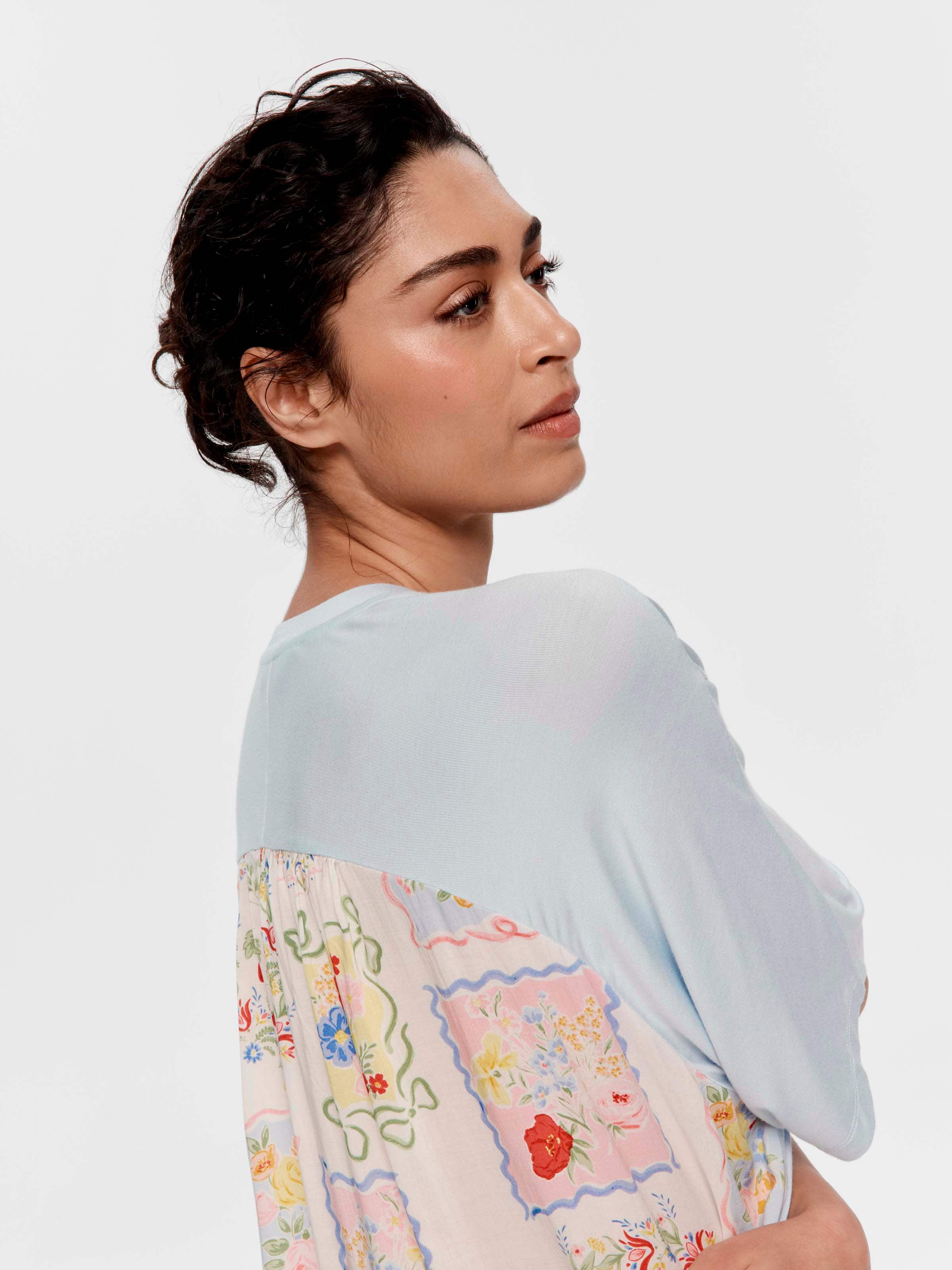 Summer Garden Print Back Fashion Tee