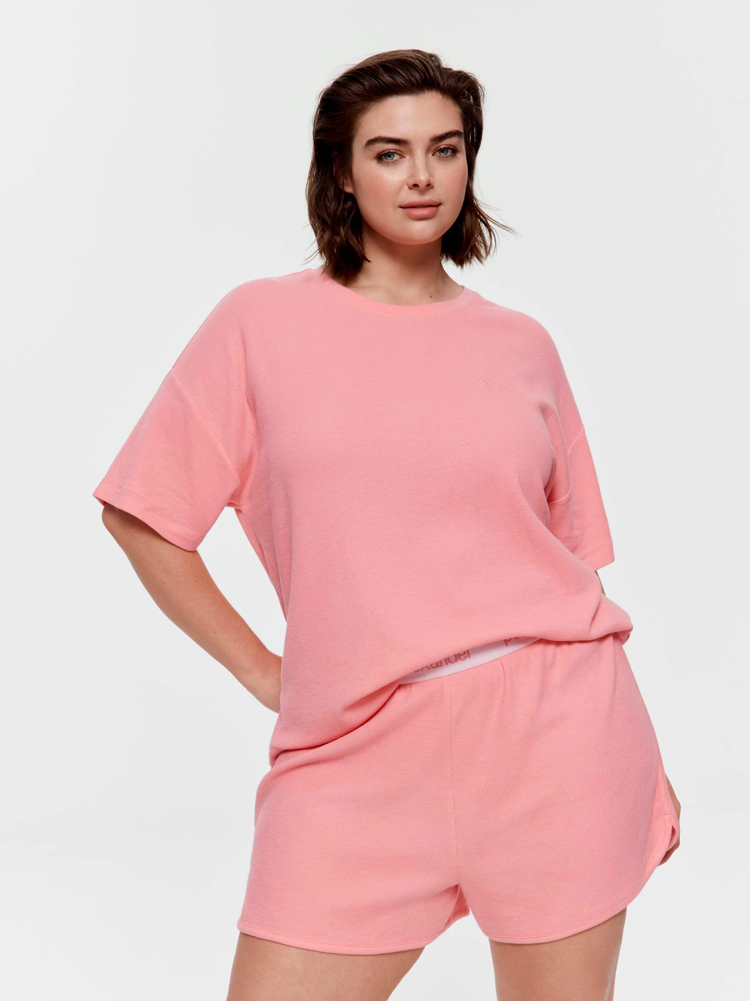 P.A. Plus Coral Waffle Sporty Mid Short