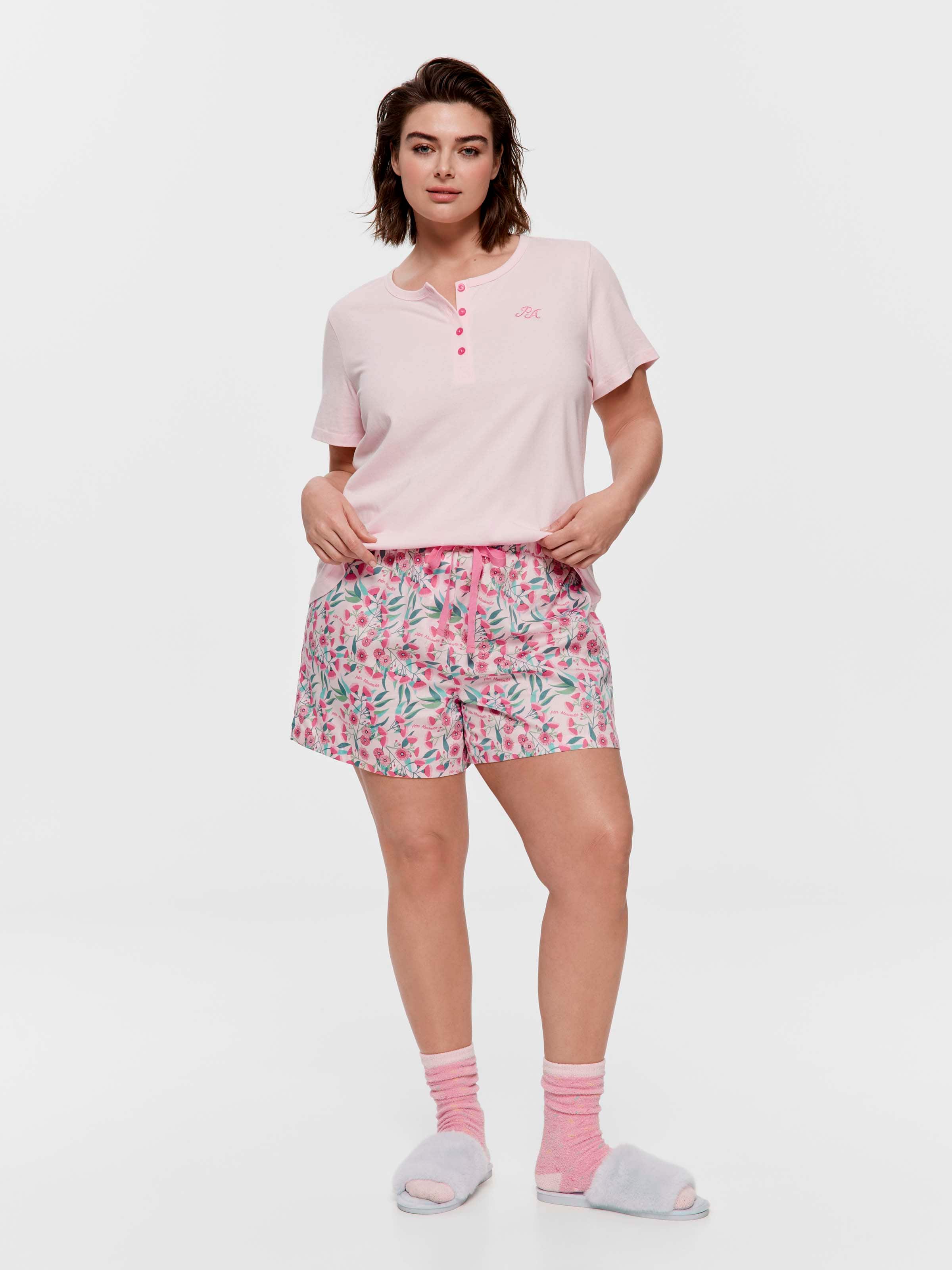 P.A. Plus Flowering Gum 100% Soft Cotton Mid Short