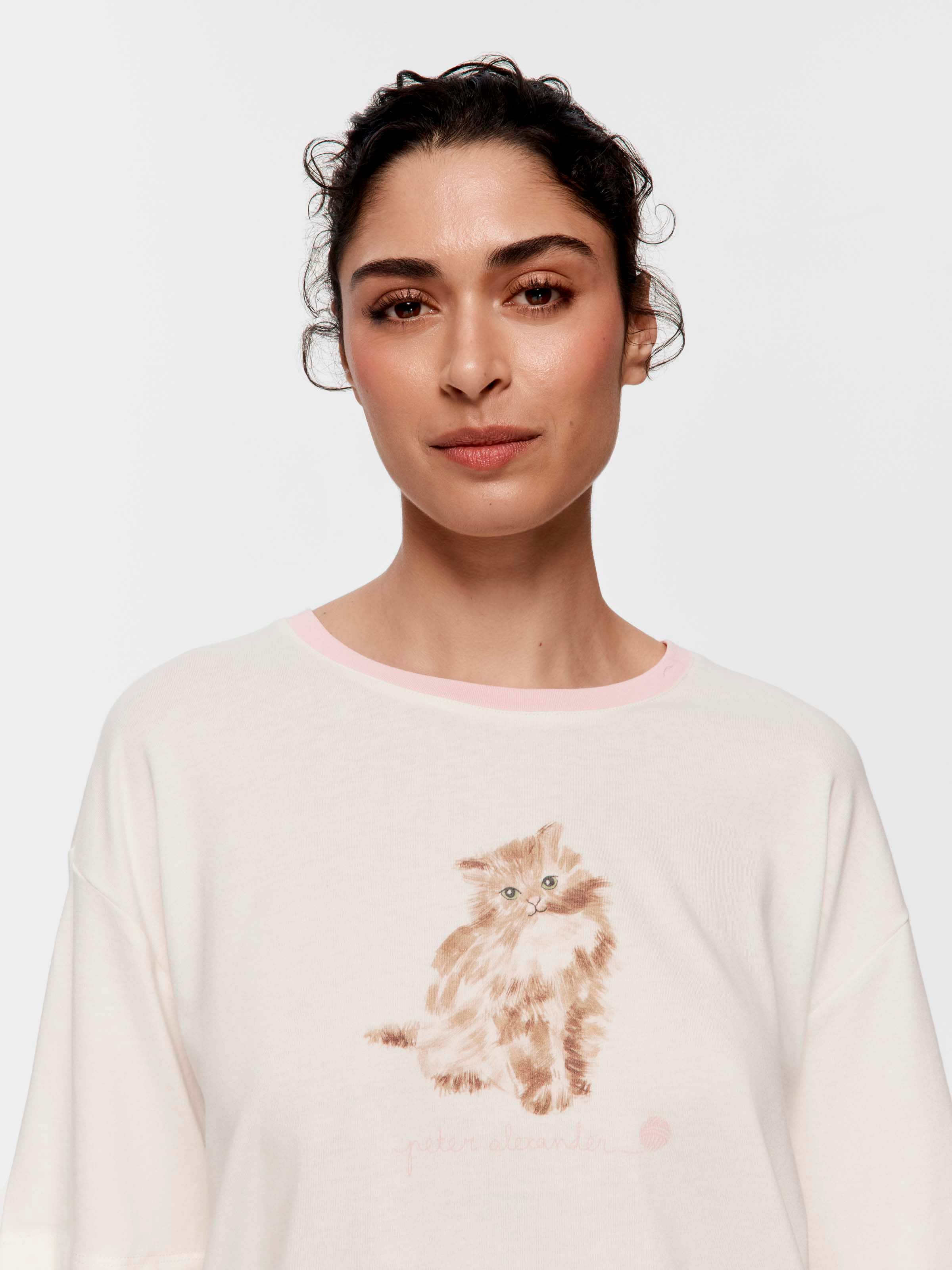 Fluffy Cat Oversized Tee