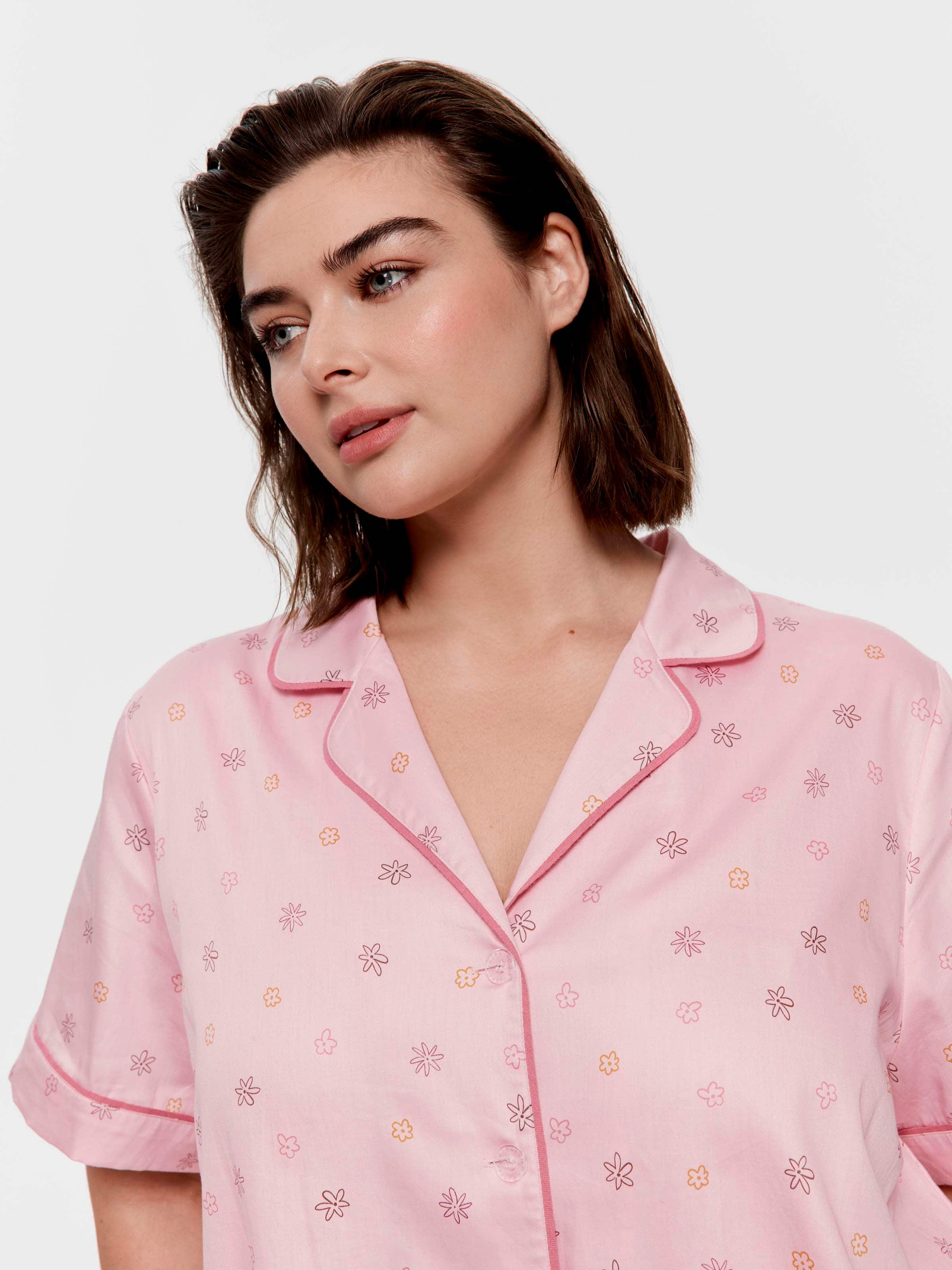 P.A. Plus Ditsy Cats 100% Cotton Short Sleeve Shirt