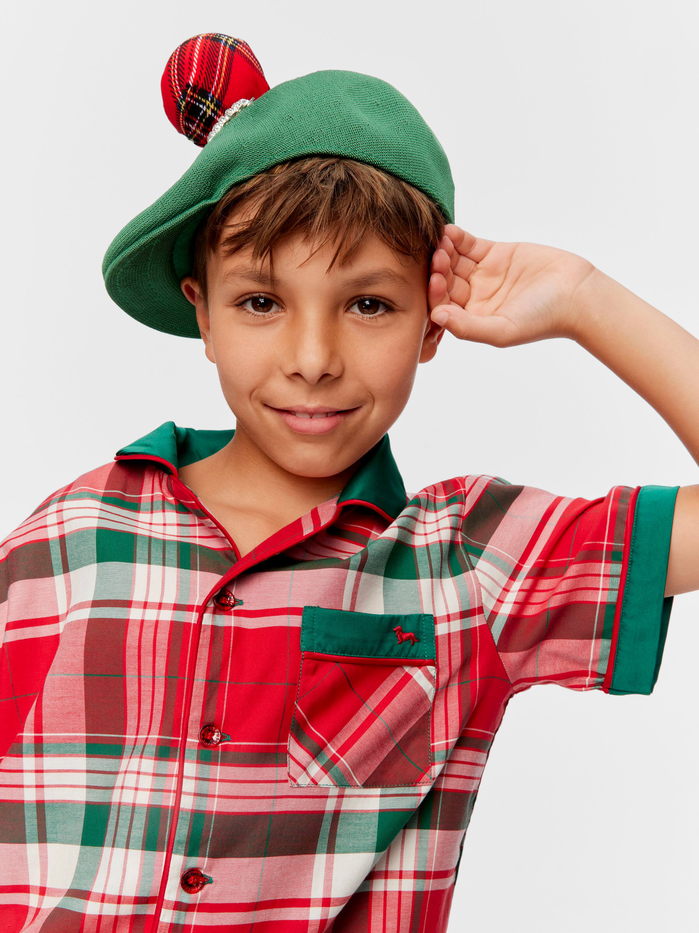 Kids Tartan 100% Cotton Classic Short Pj Set