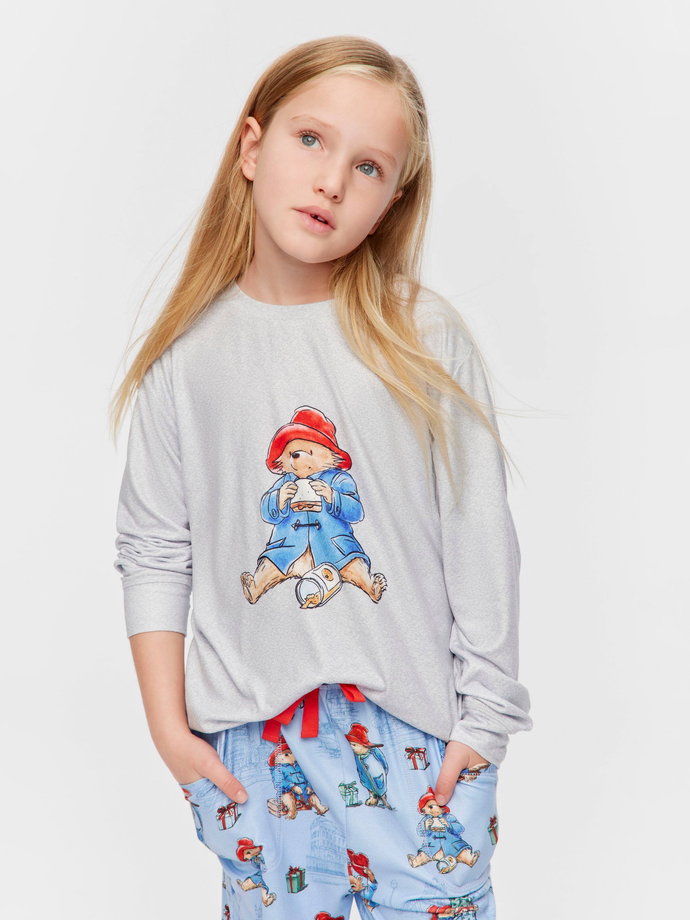 Jnr Kids Paddington Plush Long Pj Set