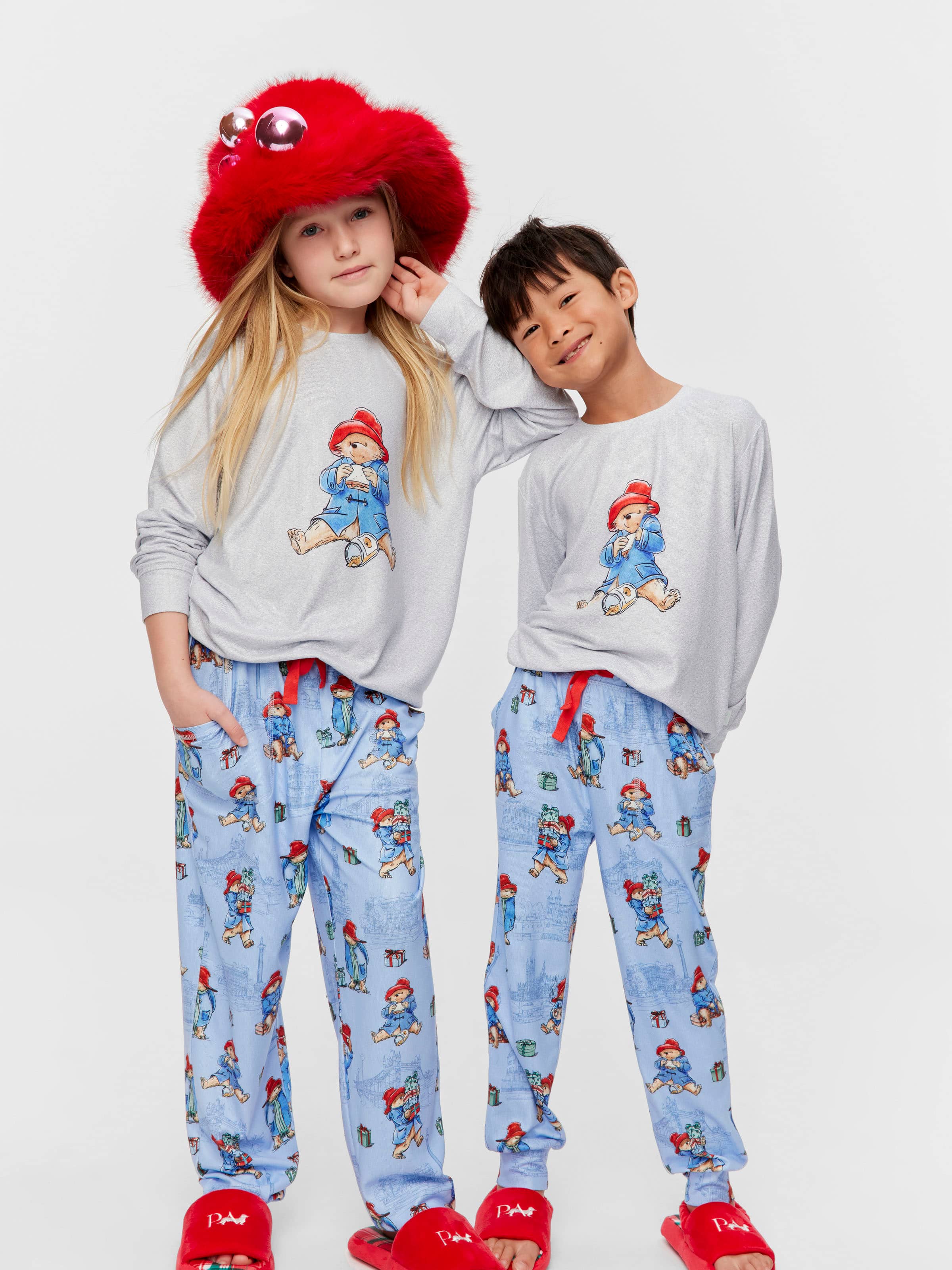 Jnr Kids Paddington Plush Long Pj Set