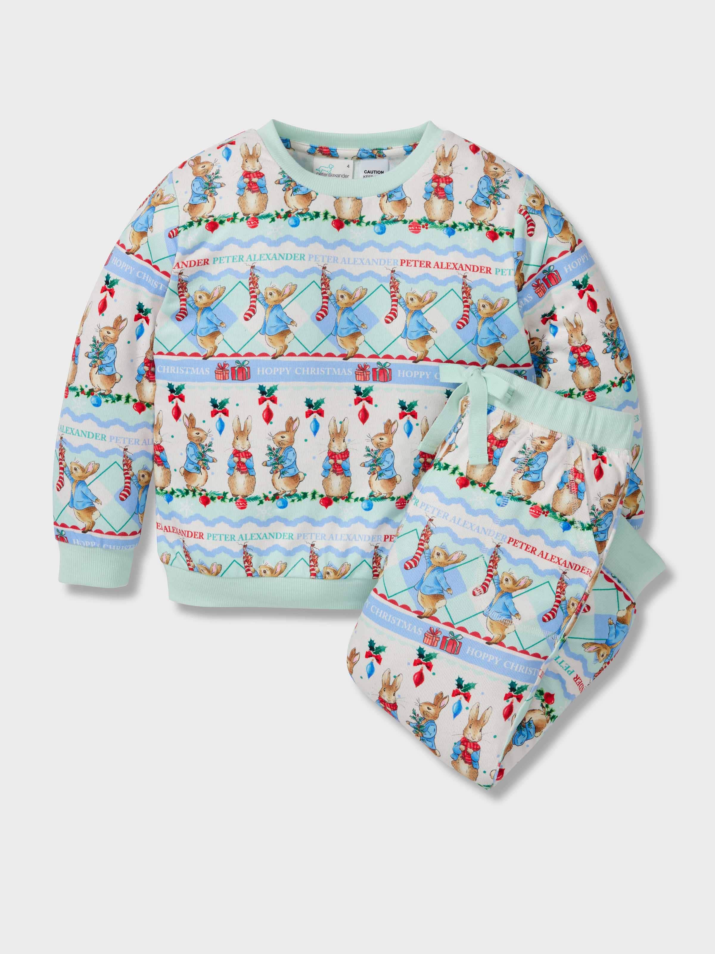 Boys Peter Rabbit Christmas Plush Long Pj Set