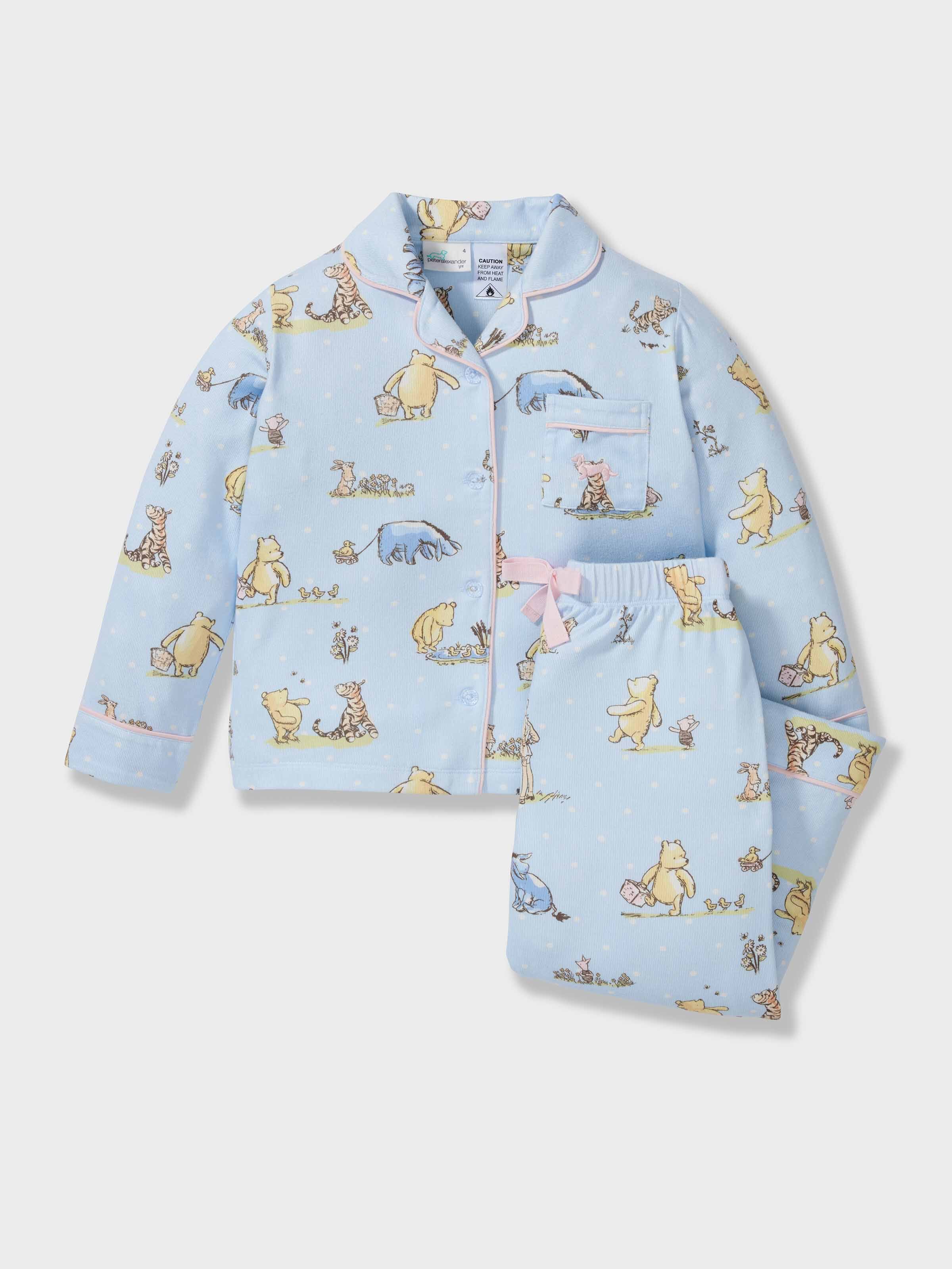Girls Winnie The Pooh Plush Classic Long Pj Set