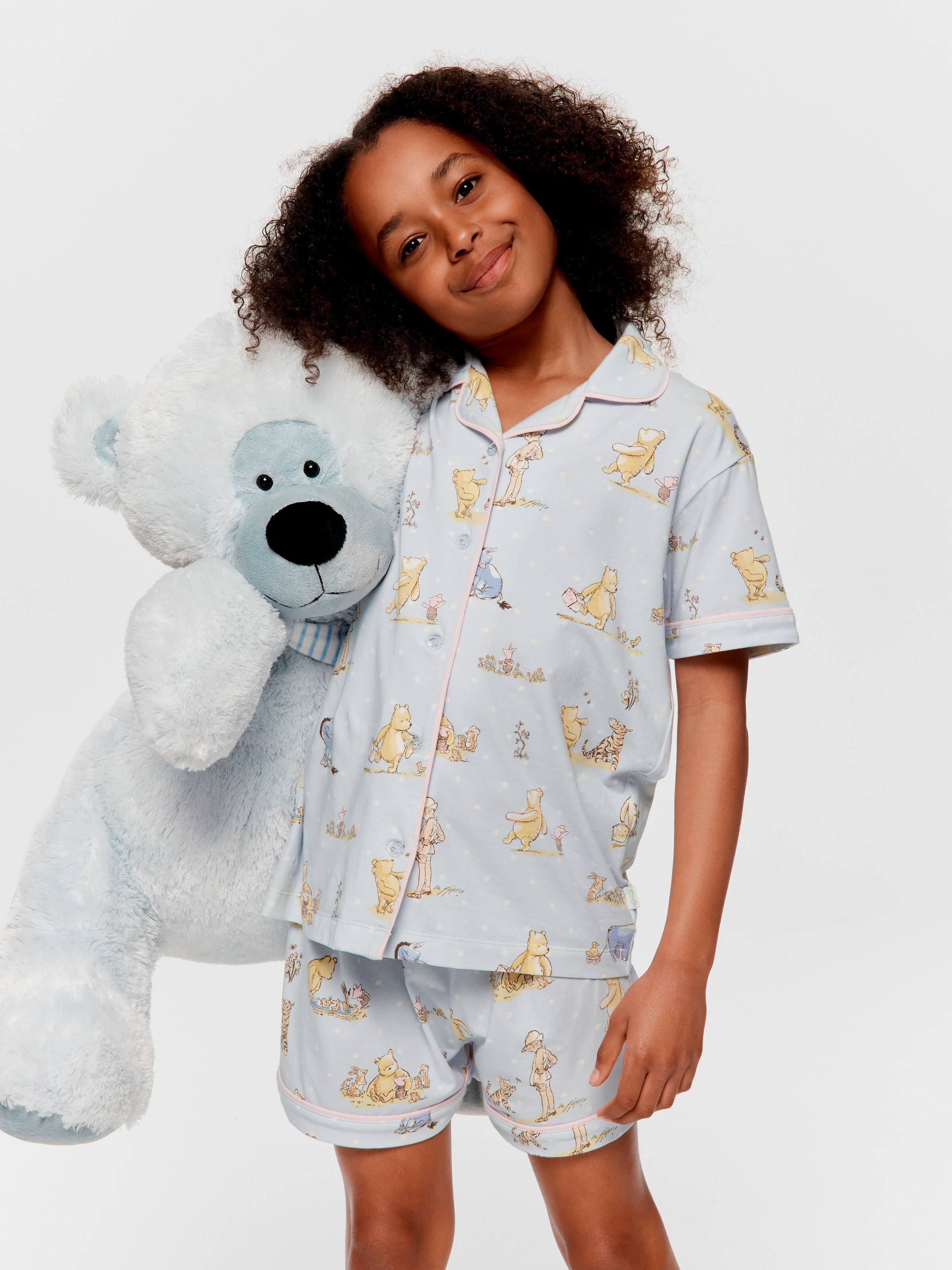 Girls Winnie The Pooh Shortie Pj Set