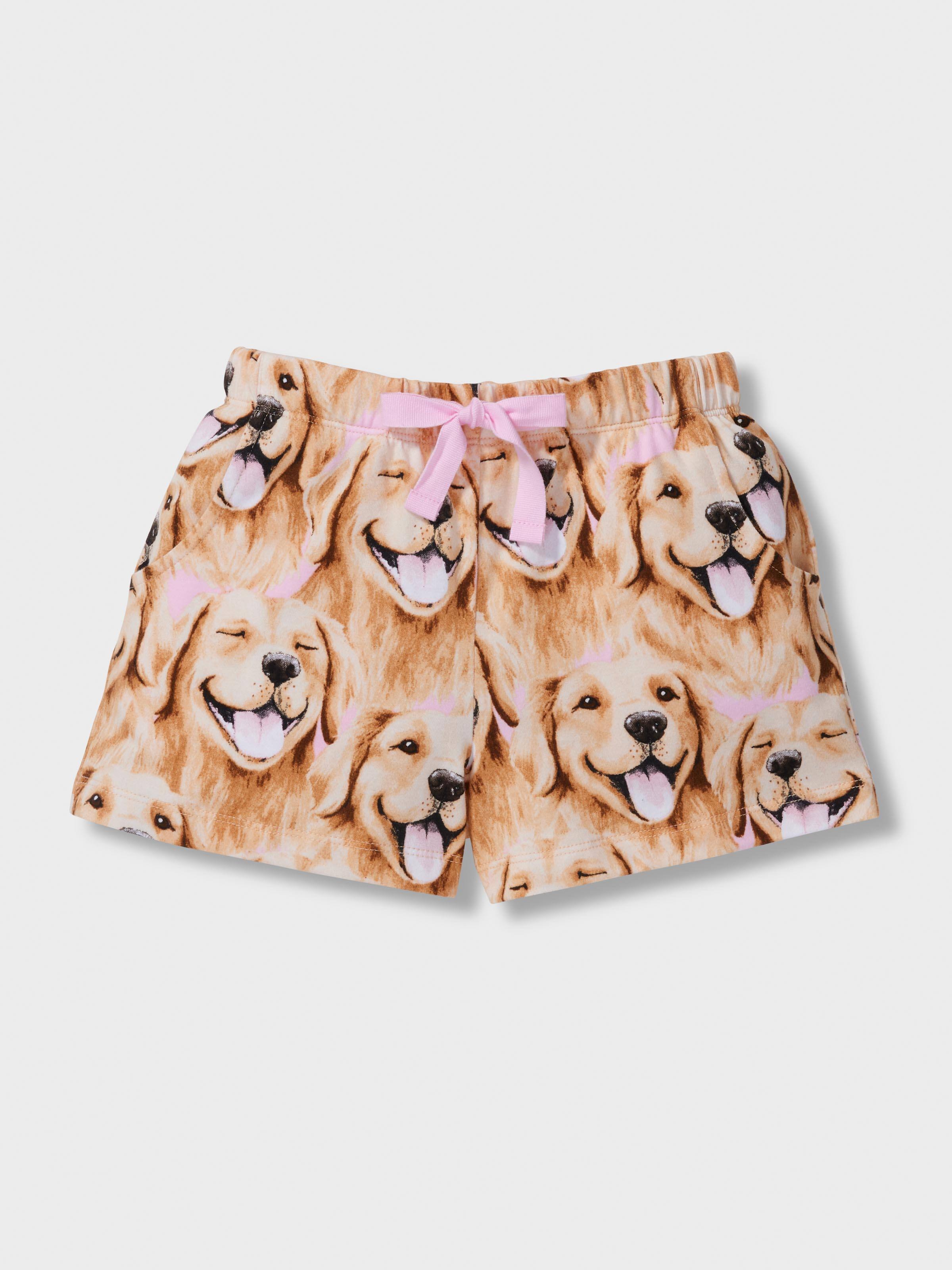 Jnr Girls Golden Retriever Short Pj Set