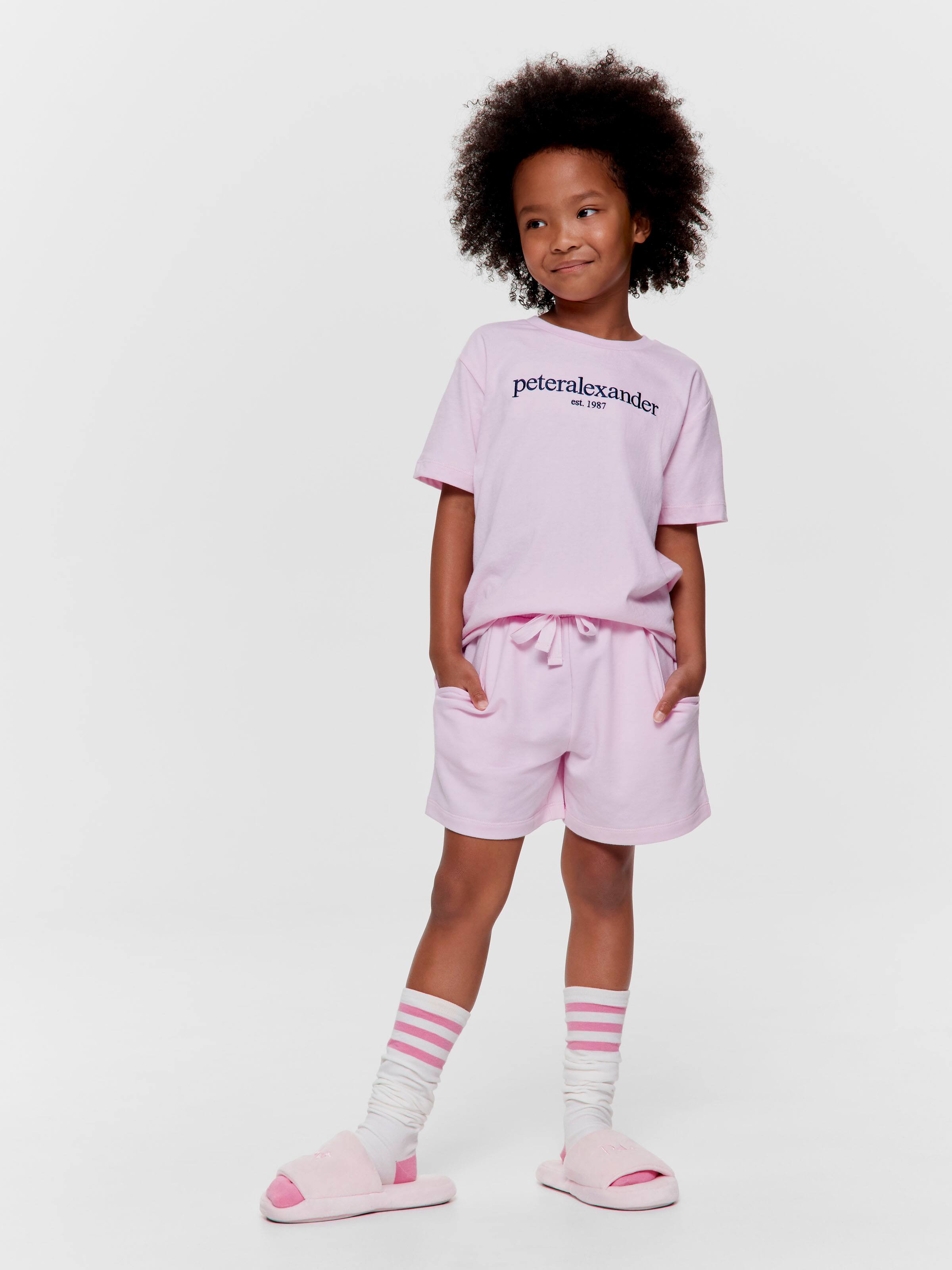 Jnr Girls Pink Heritage Short Pj Set