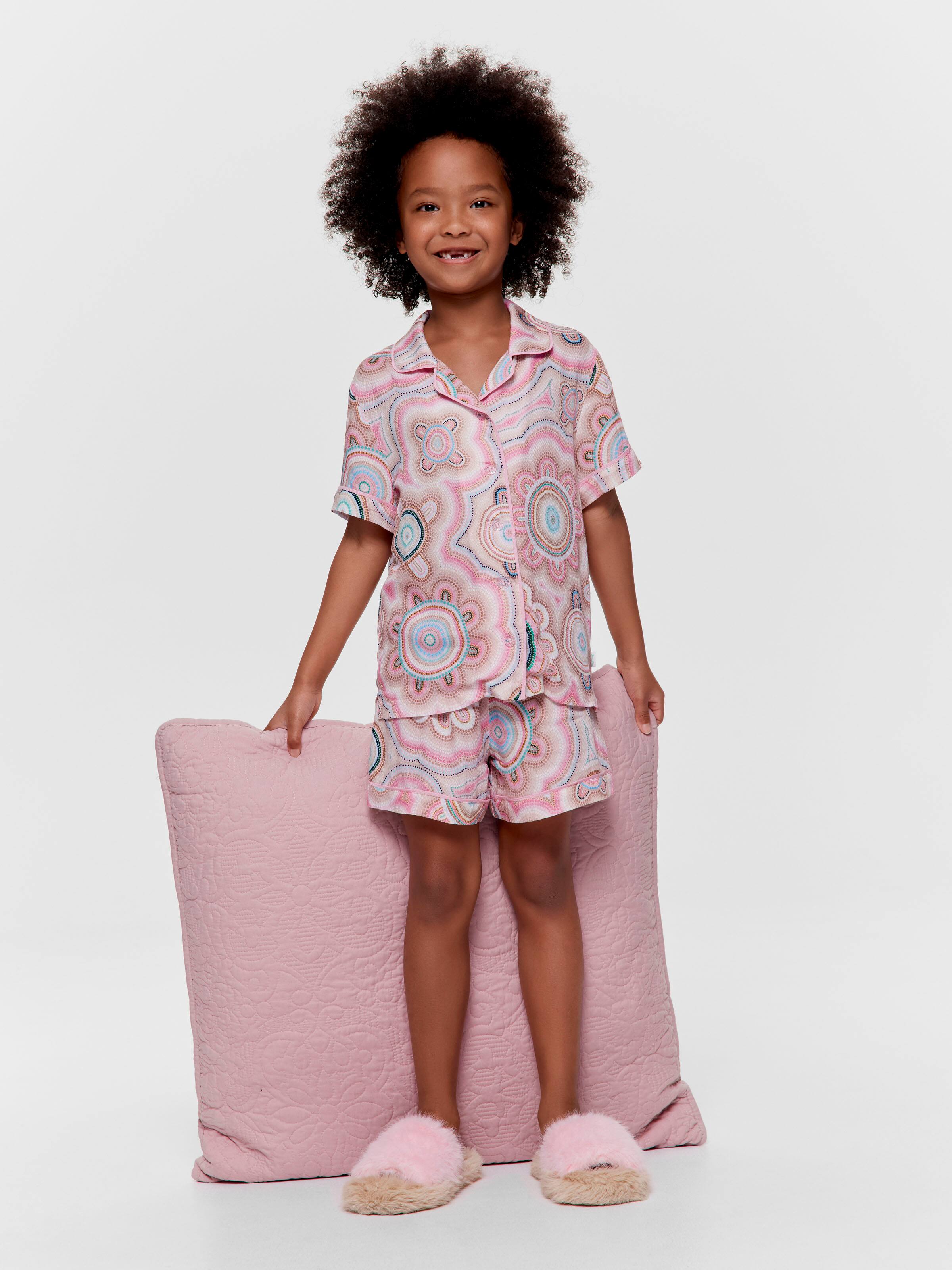 Jnr Girls Lou Martin Print Shortie Pj Set