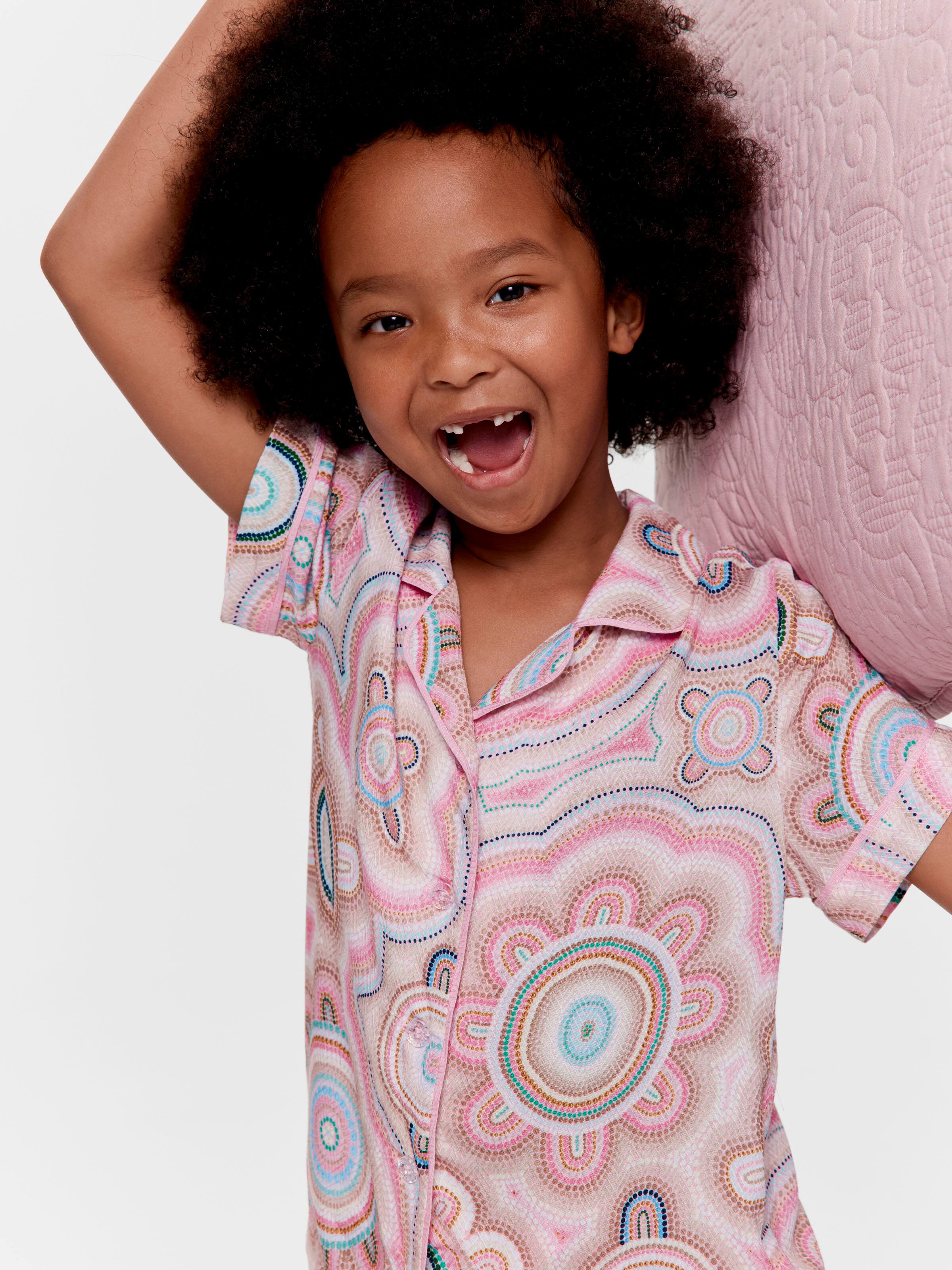 Jnr Girls Lou Martin Print Shortie Pj Set
