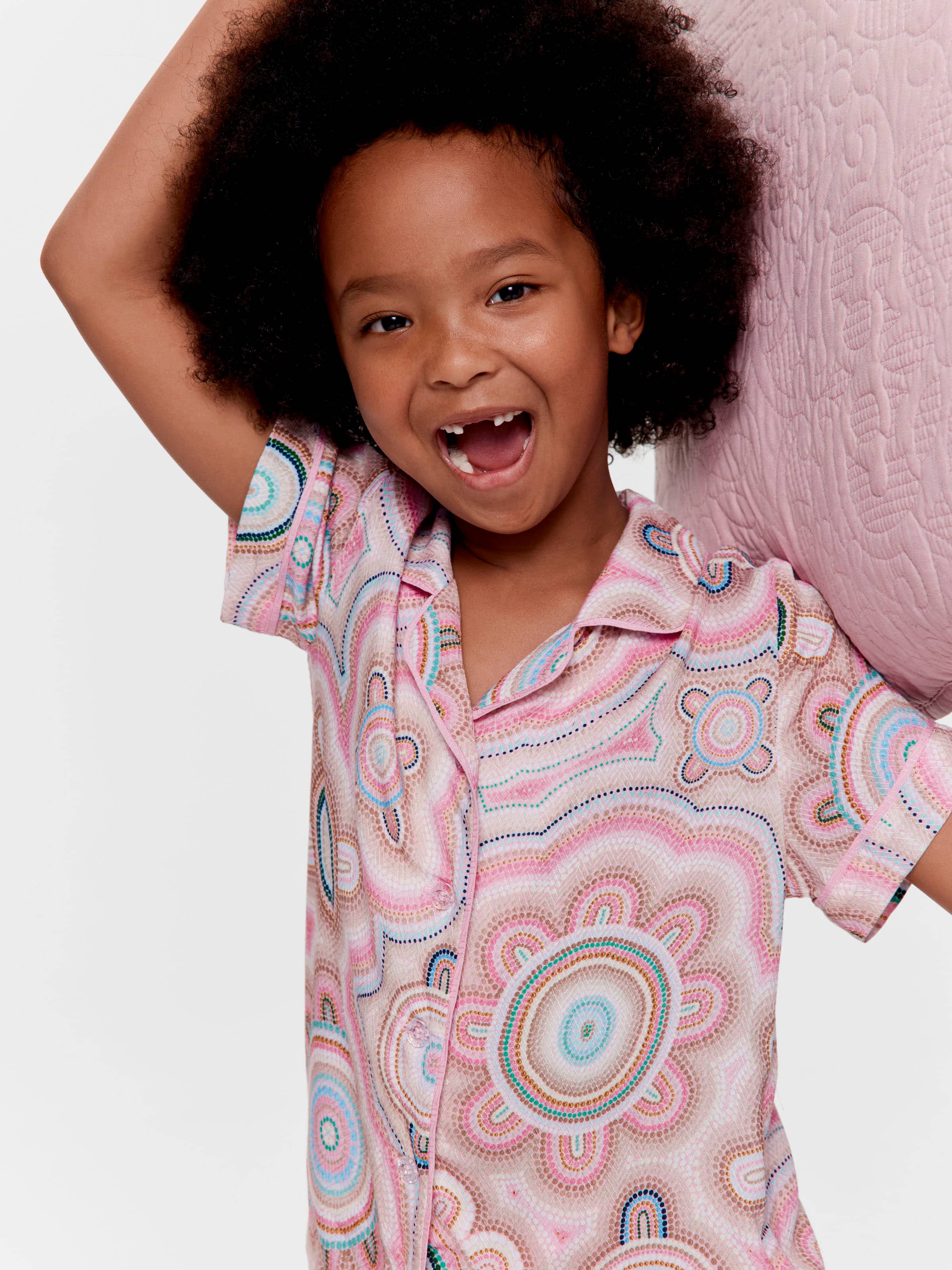 Jnr Girls Lou Martin Print Shortie Pj Set