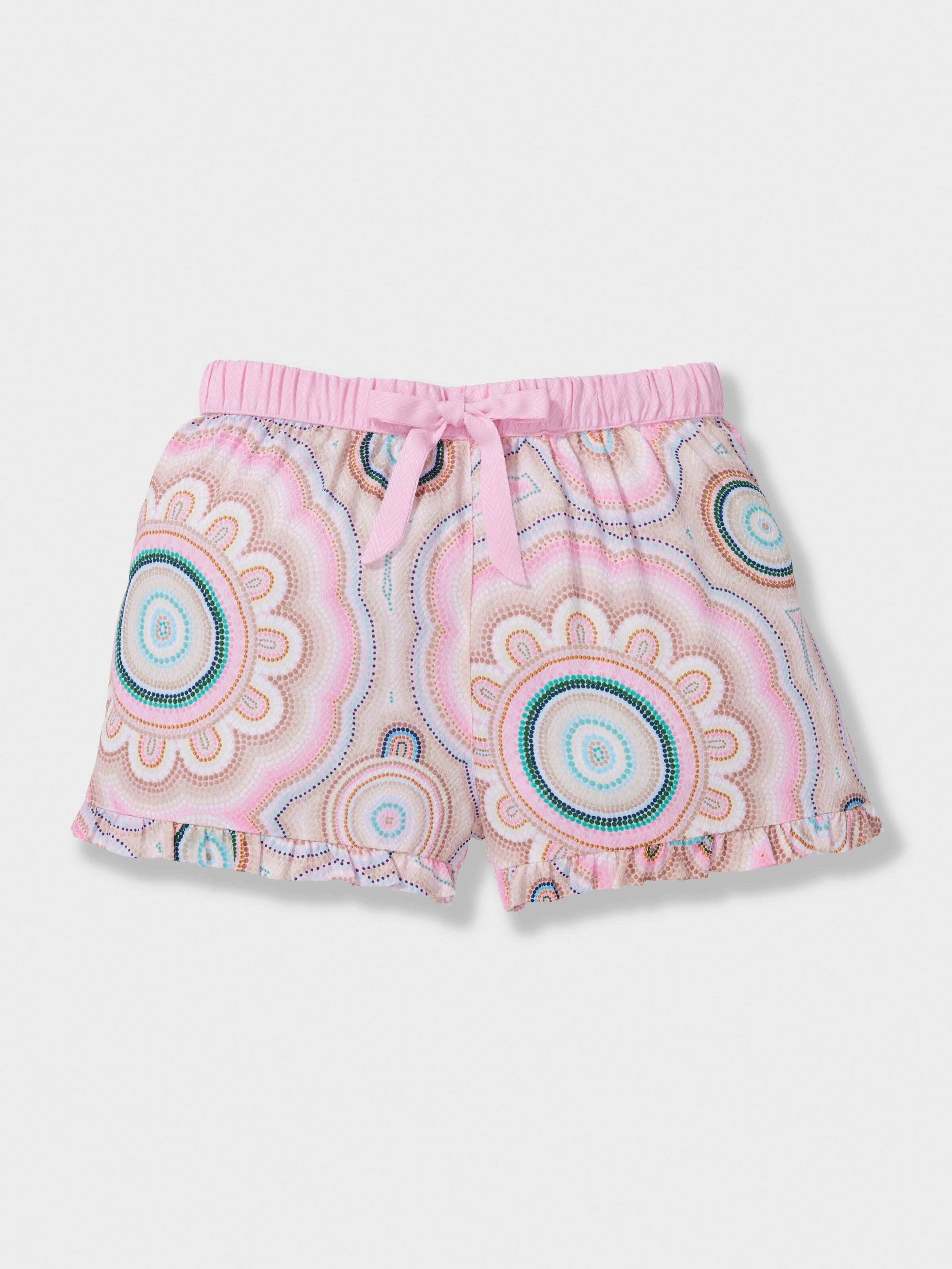 Girls Lou Martin Print Shortie Pj Set