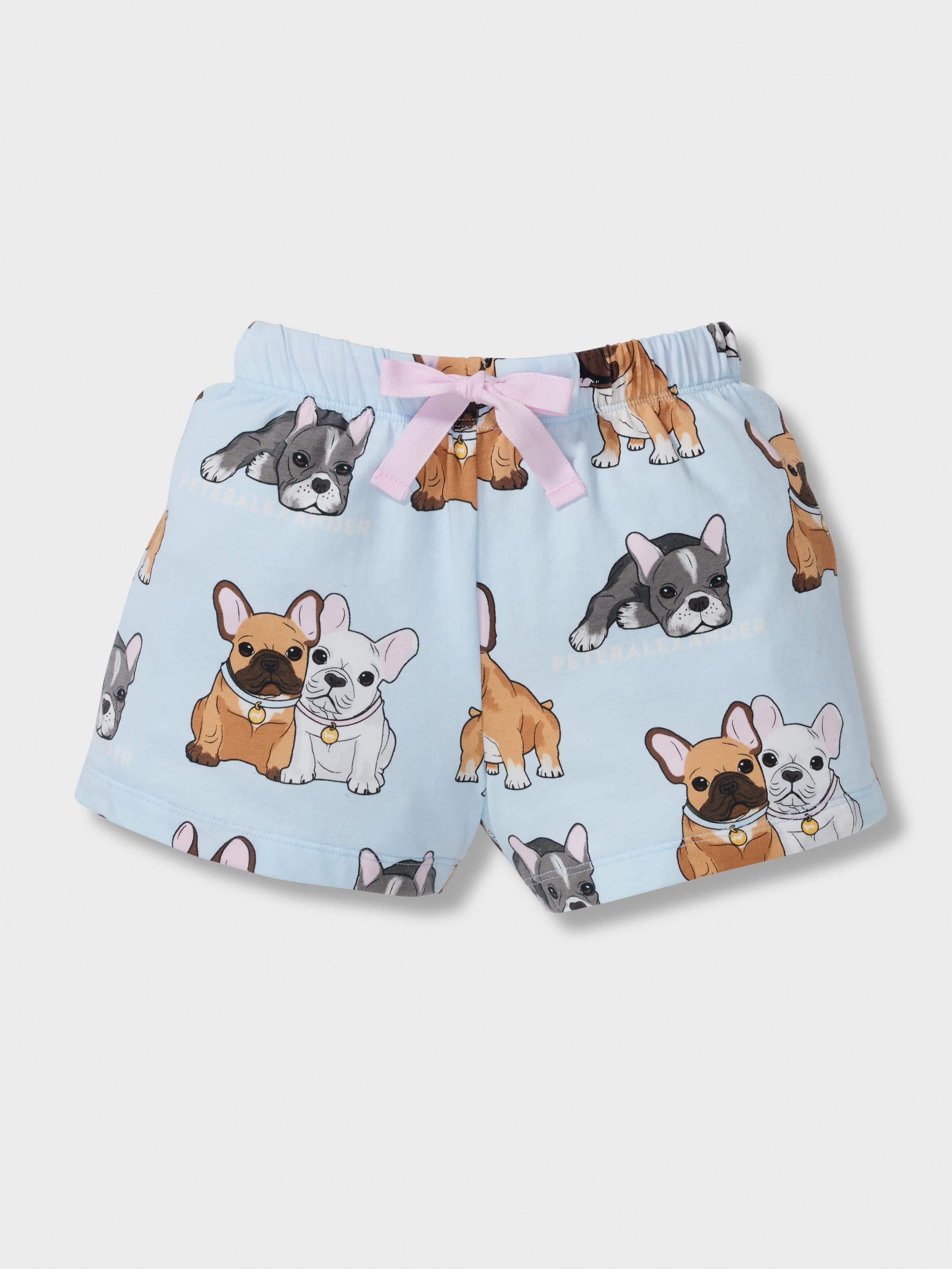 Jnr Girls French Bulldog Shortie Pj Set