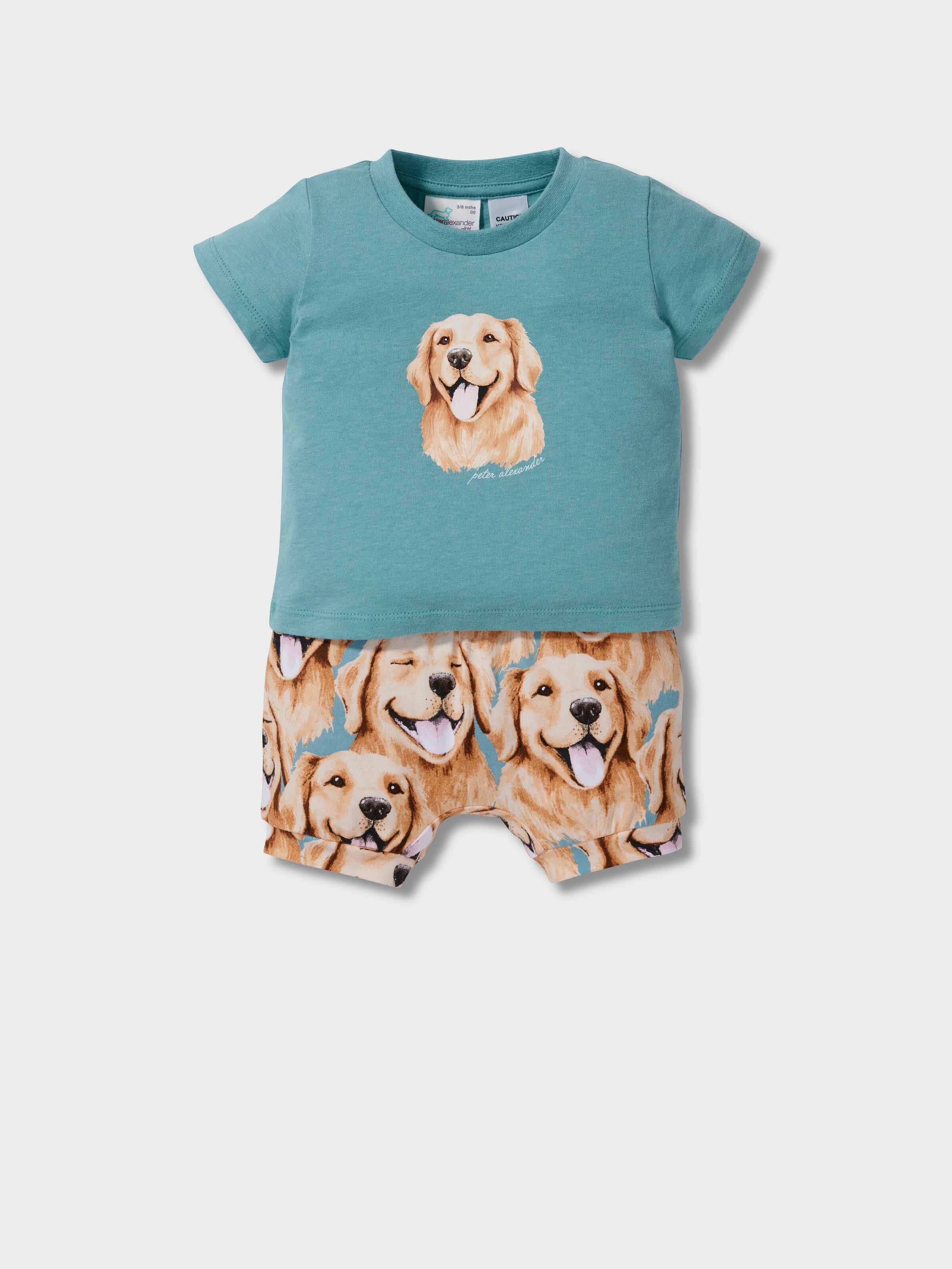 Baby Golden Retriever Short Pj Set