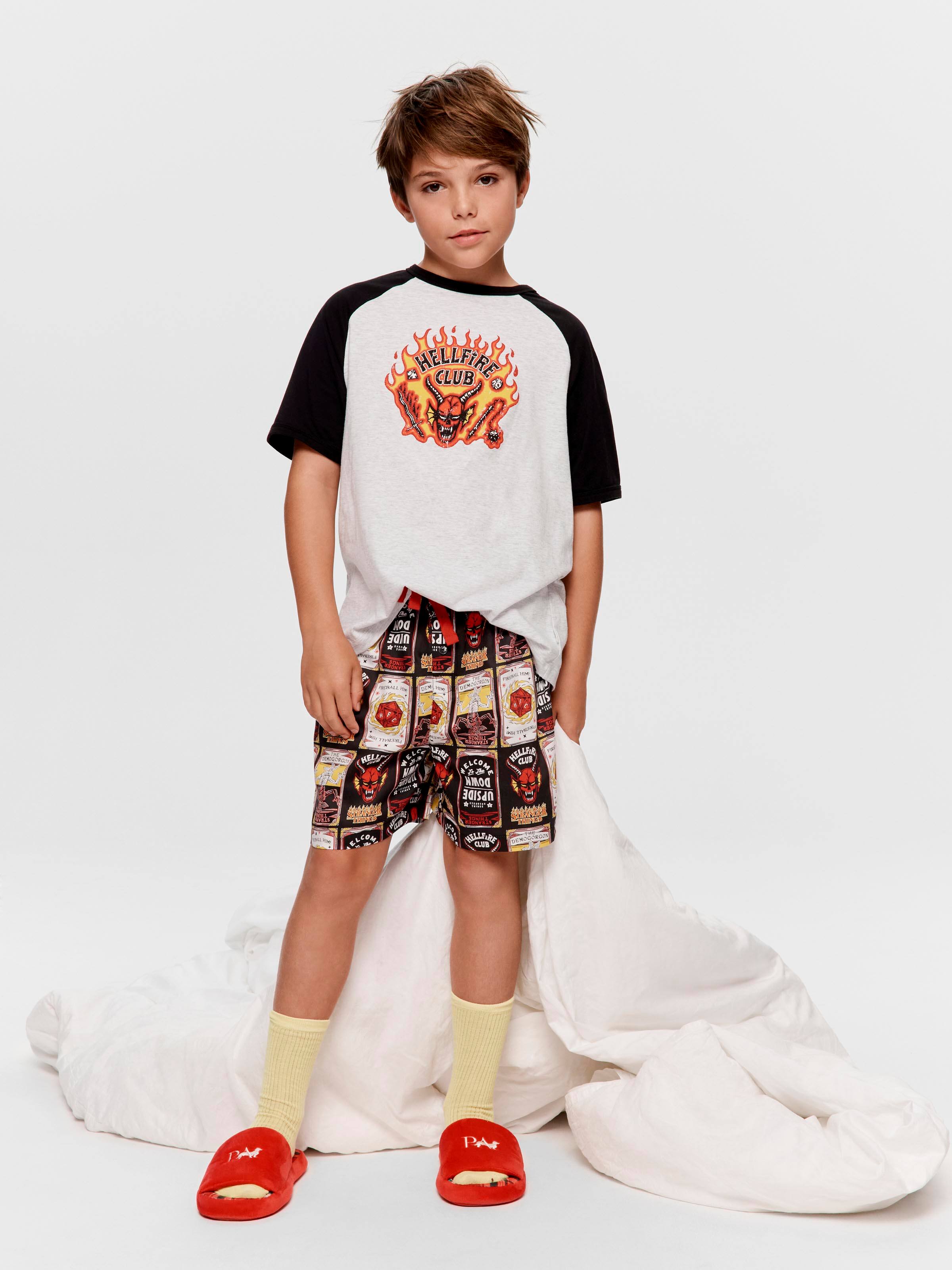 Boys Stranger Things Hellfire Club Short Pj Set
