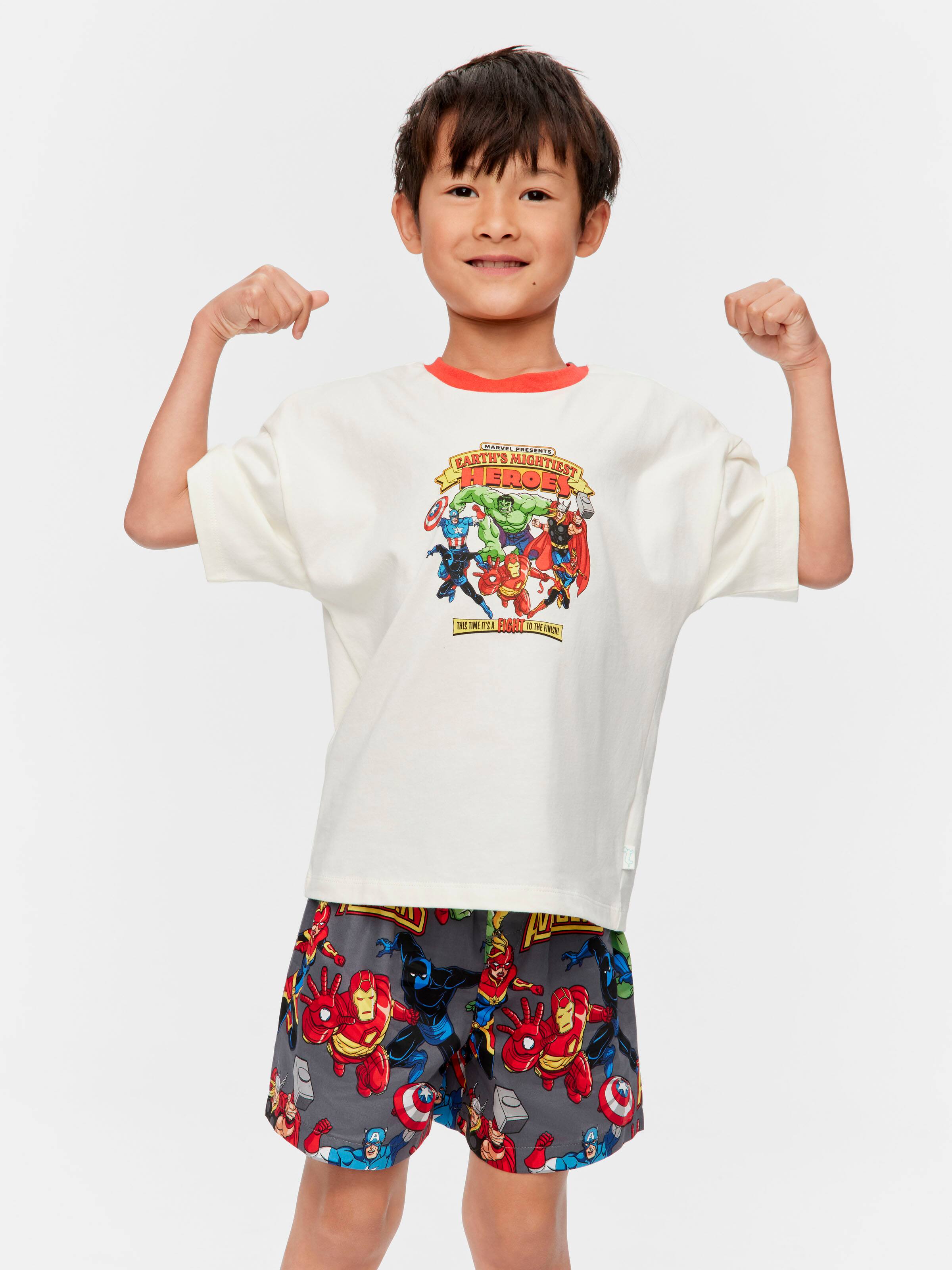 Jnr Boys Marvel Avengers 100% Cotton Short Pj Set
