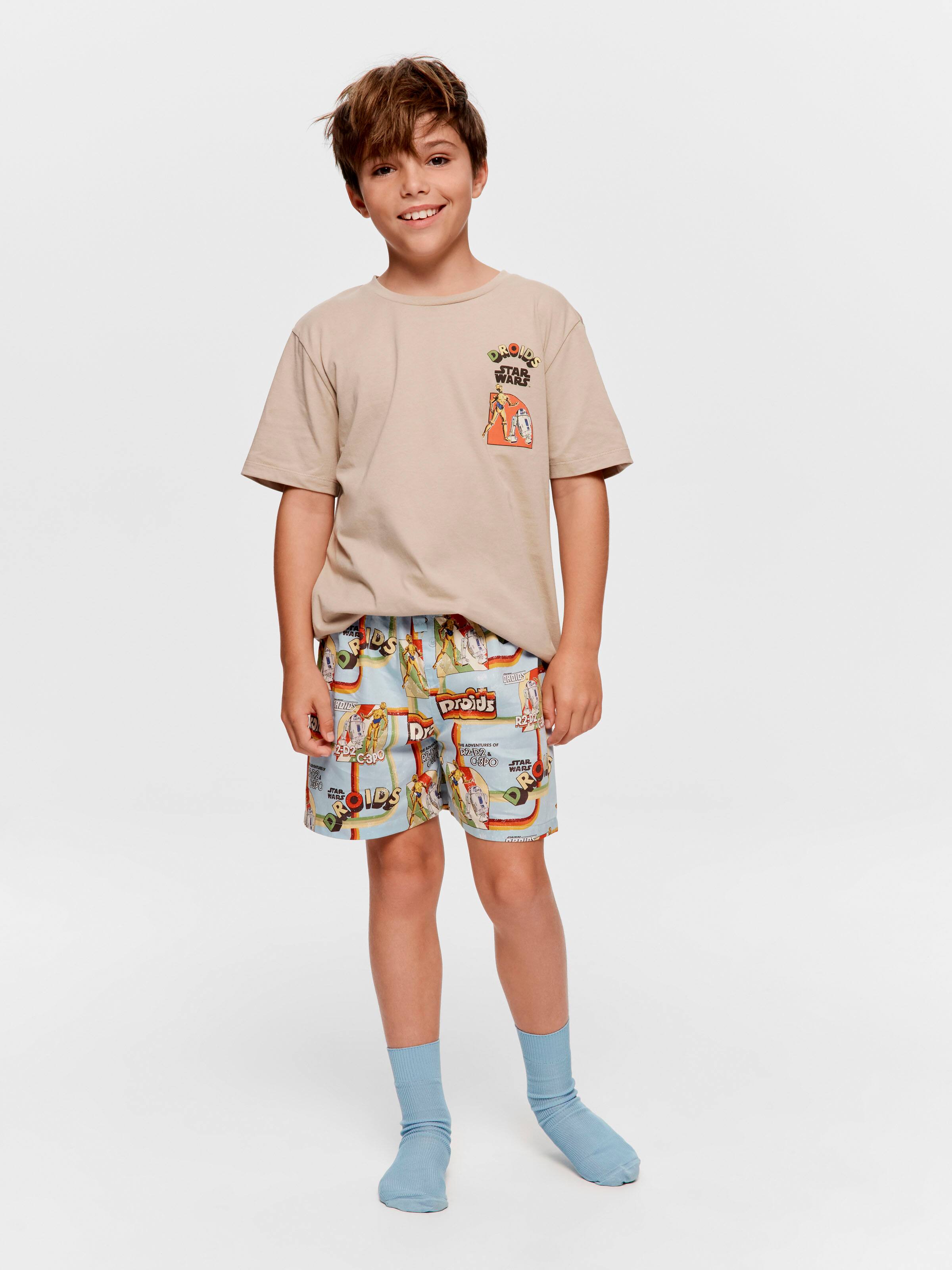 Boys Star Wars Droids 100% Cotton Short Pj Set