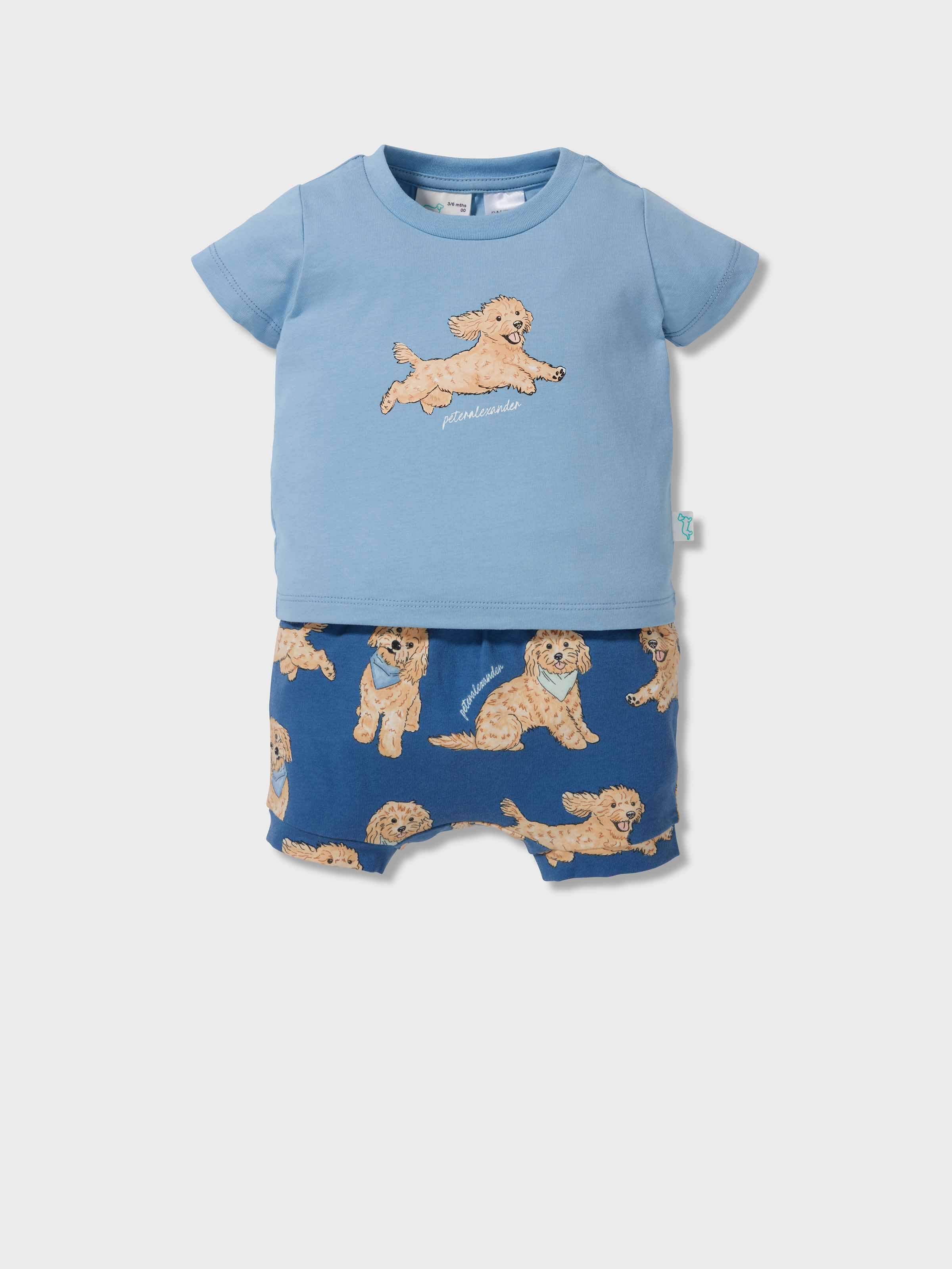 Baby Groodle Blue Short Pj Set