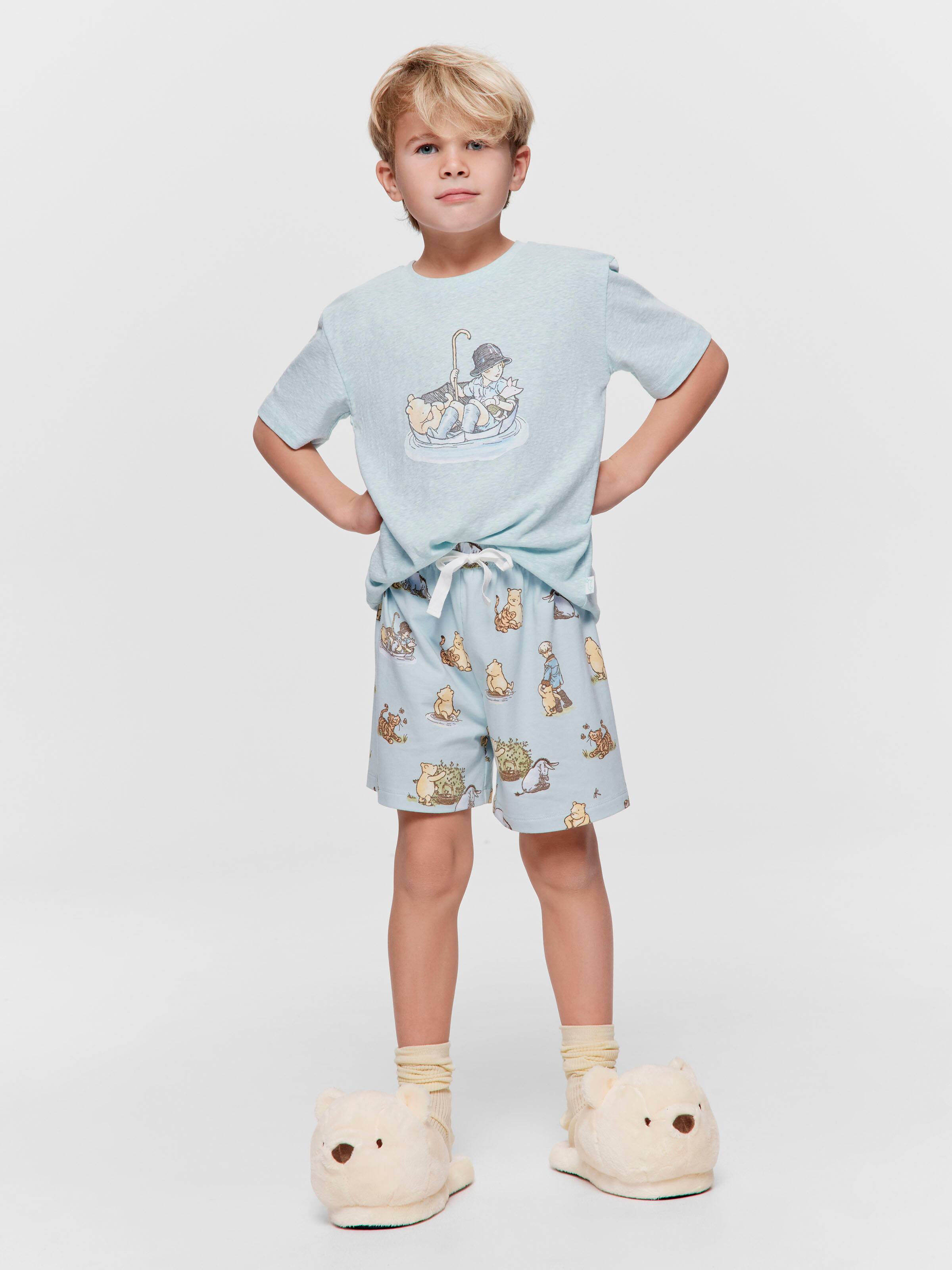 Jnr Boys Winnie The Pooh Short Pj Set