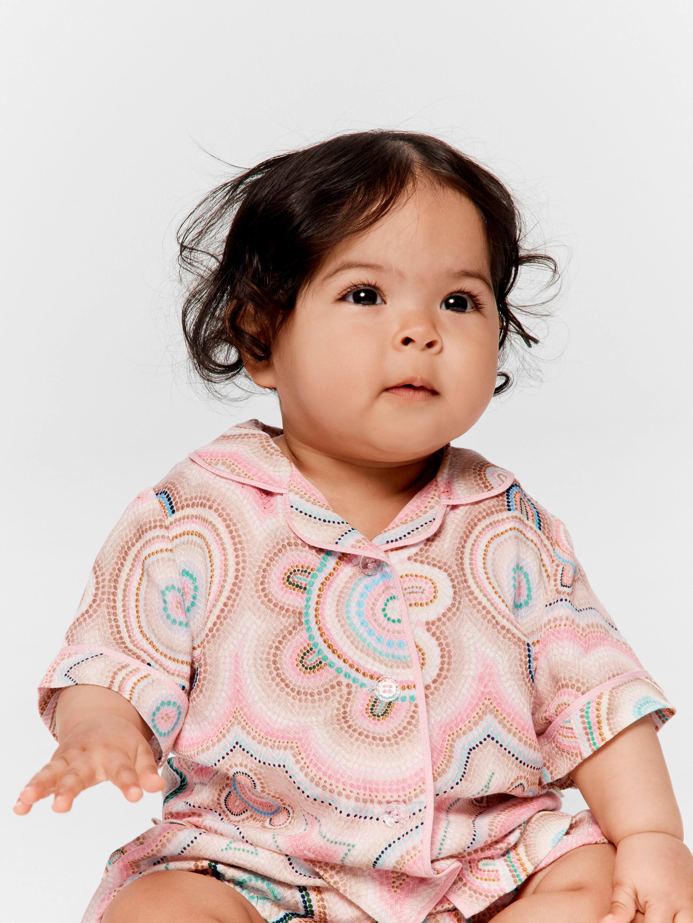 Baby Girl Lou Martin Print Shortie Pj Set