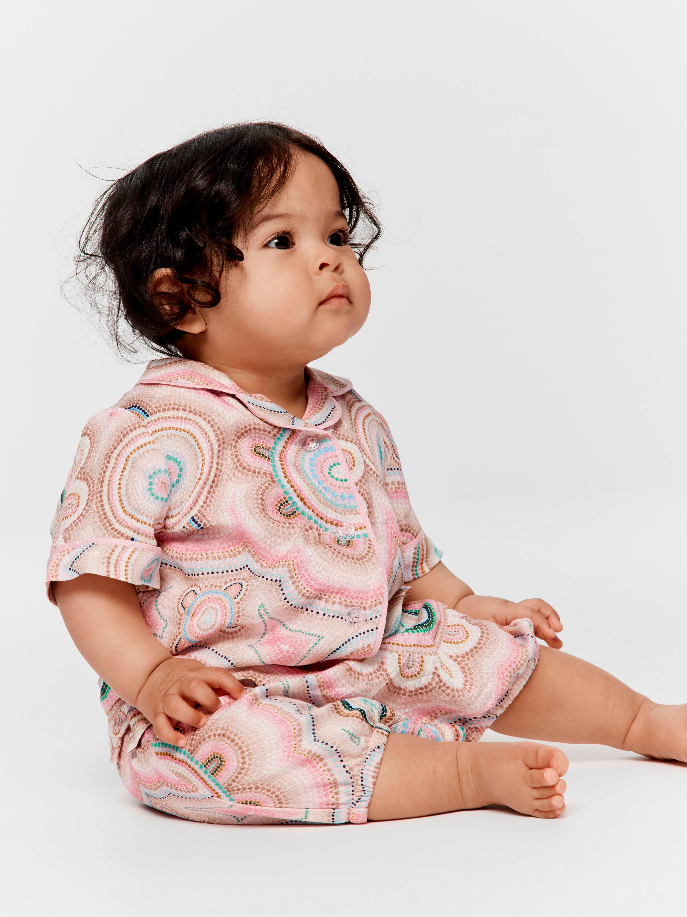 Baby Girl Lou Martin Print Shortie Pj Set