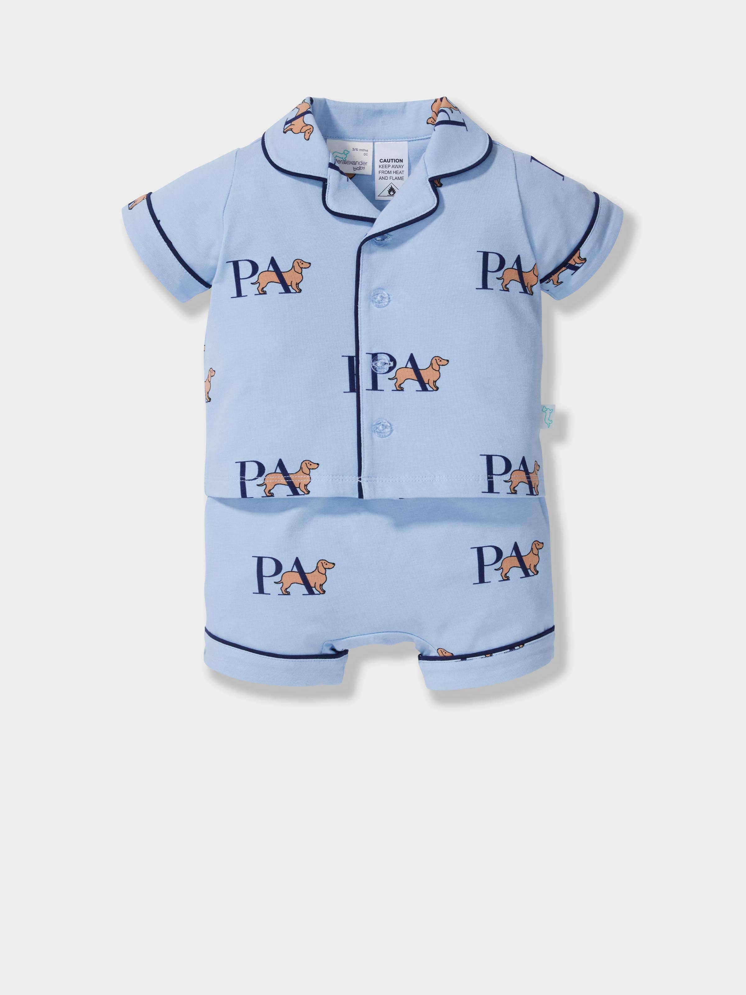 Baby Blue Penny Logo Classic Short Pj Set