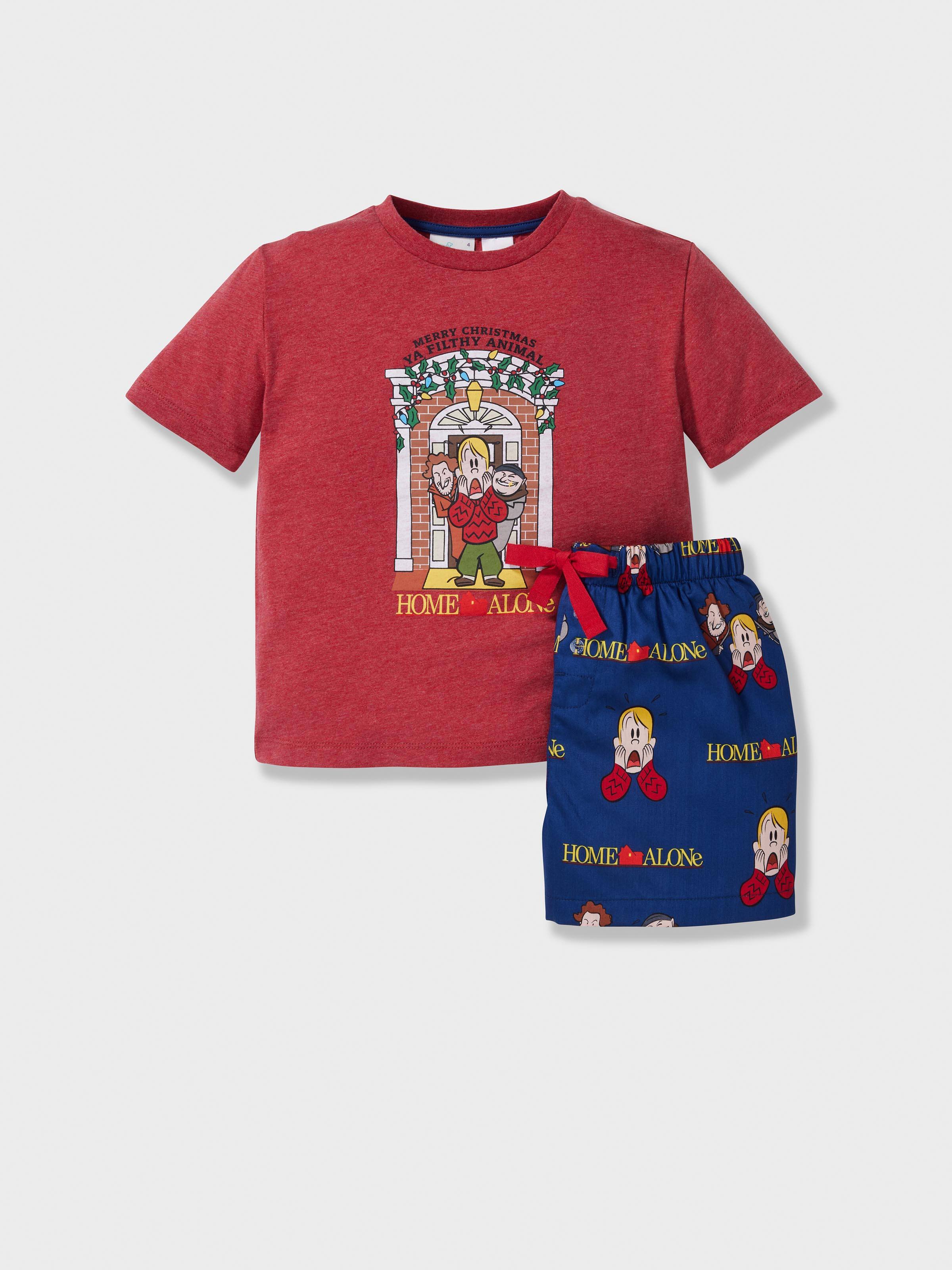 Junior Boys Home Alone 100% Cotton Short Pj Set
