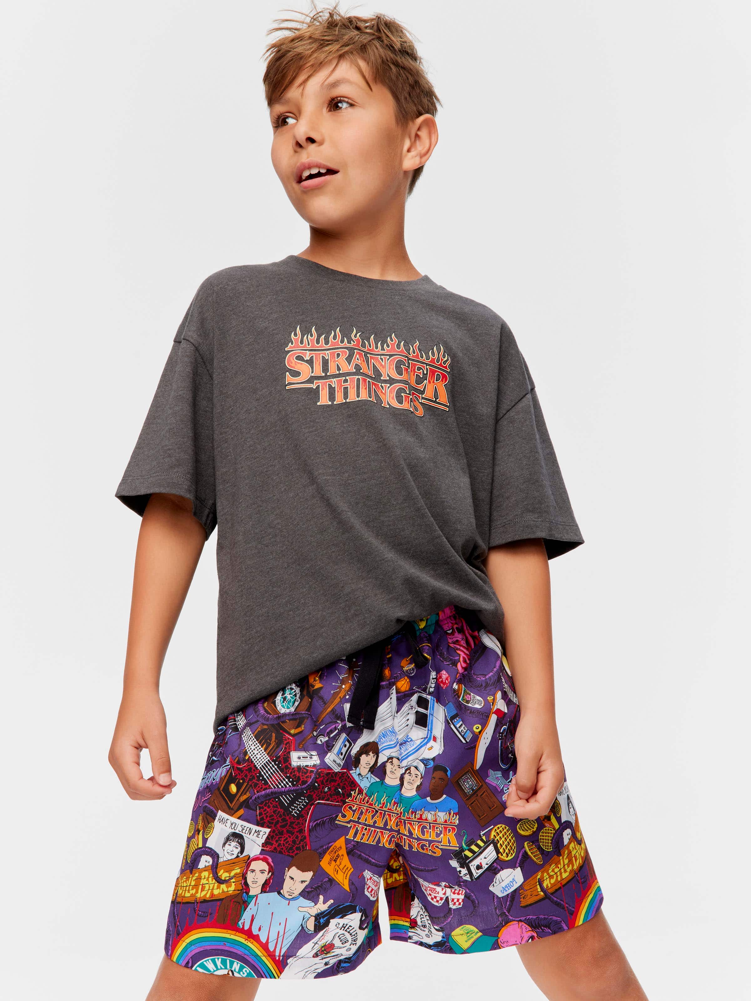 Boys Stranger Things Short Pj Set