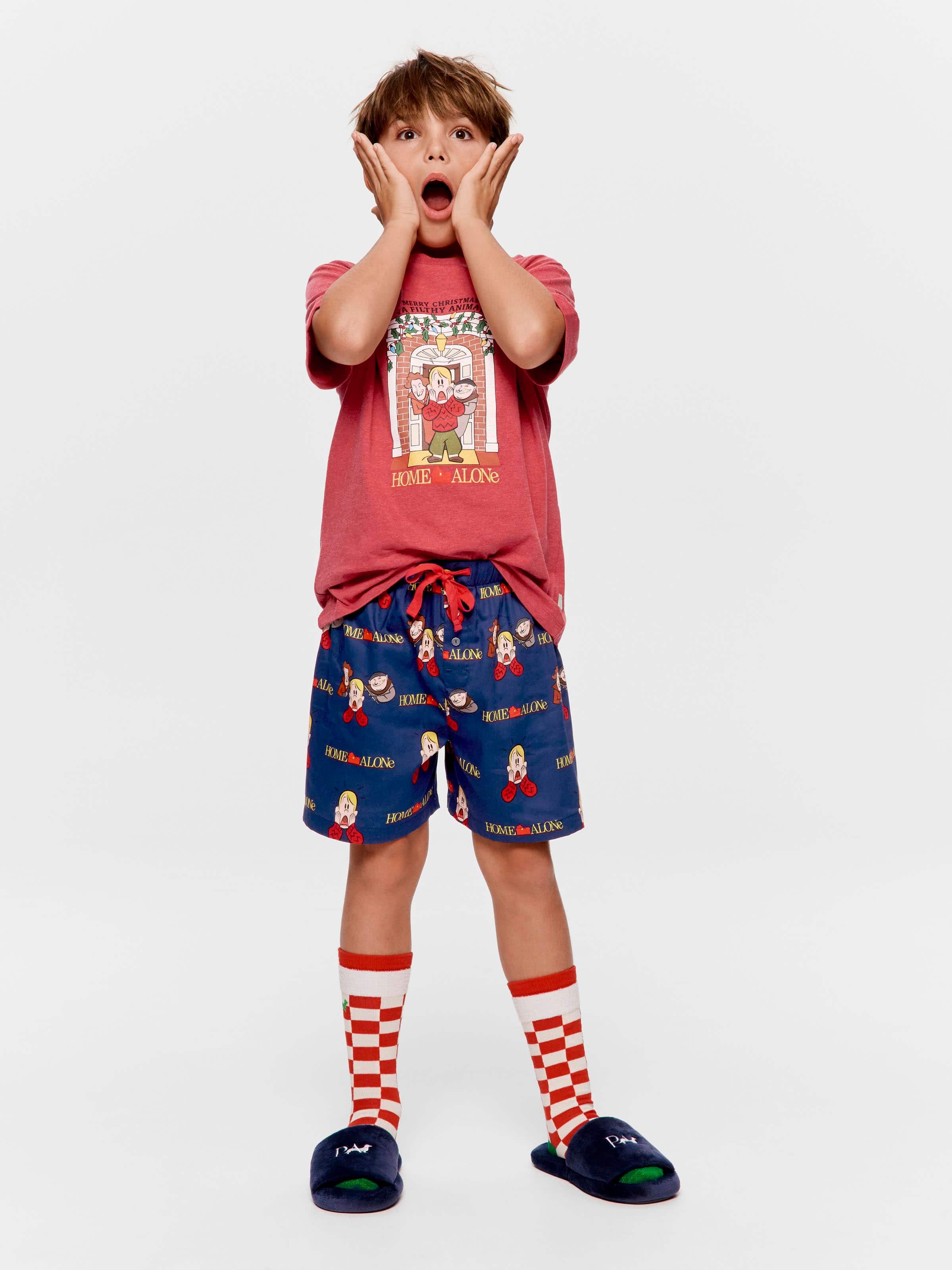 Boys Home Alone 100% Cotton Short Pj Set