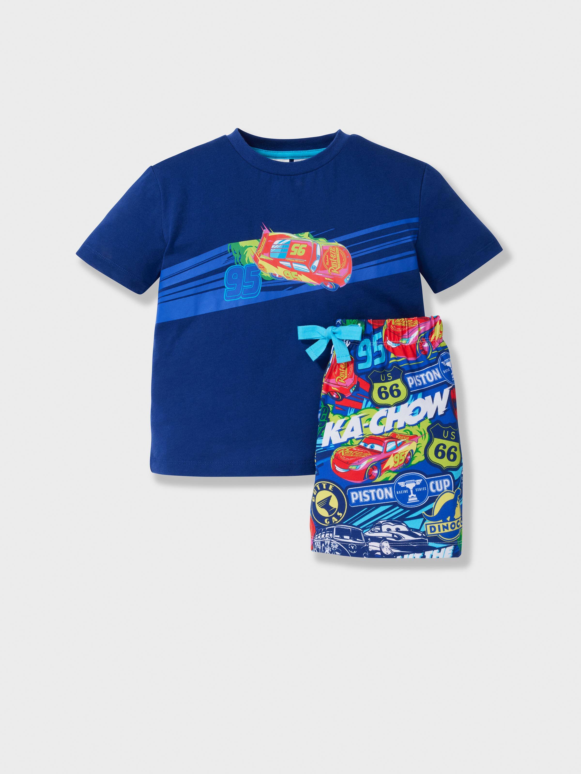 Junior Boys Disney Cars Lightning Mcqueen Short Pj Set