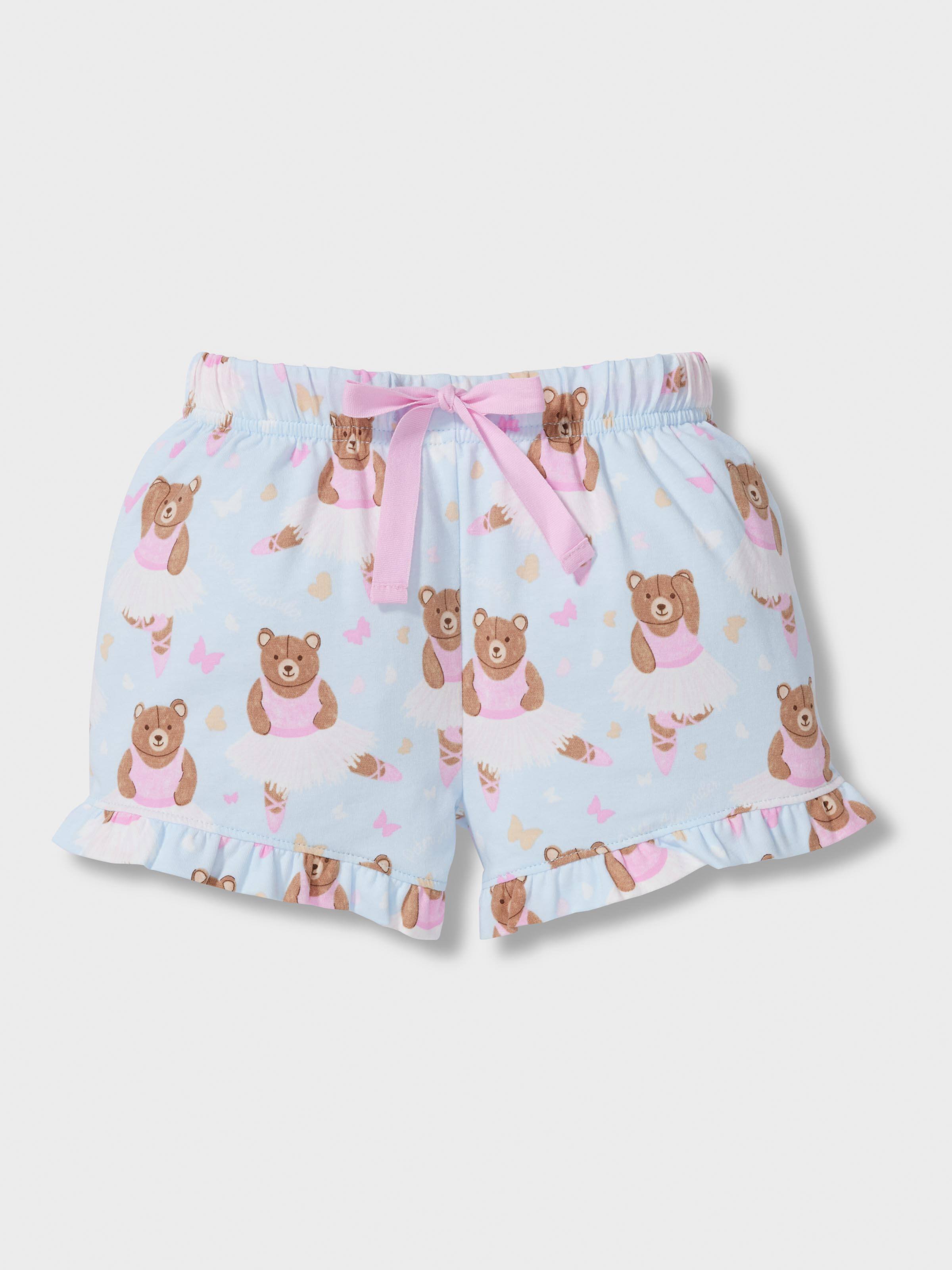 Jnr Girls Ballet Bear Short Pj Set