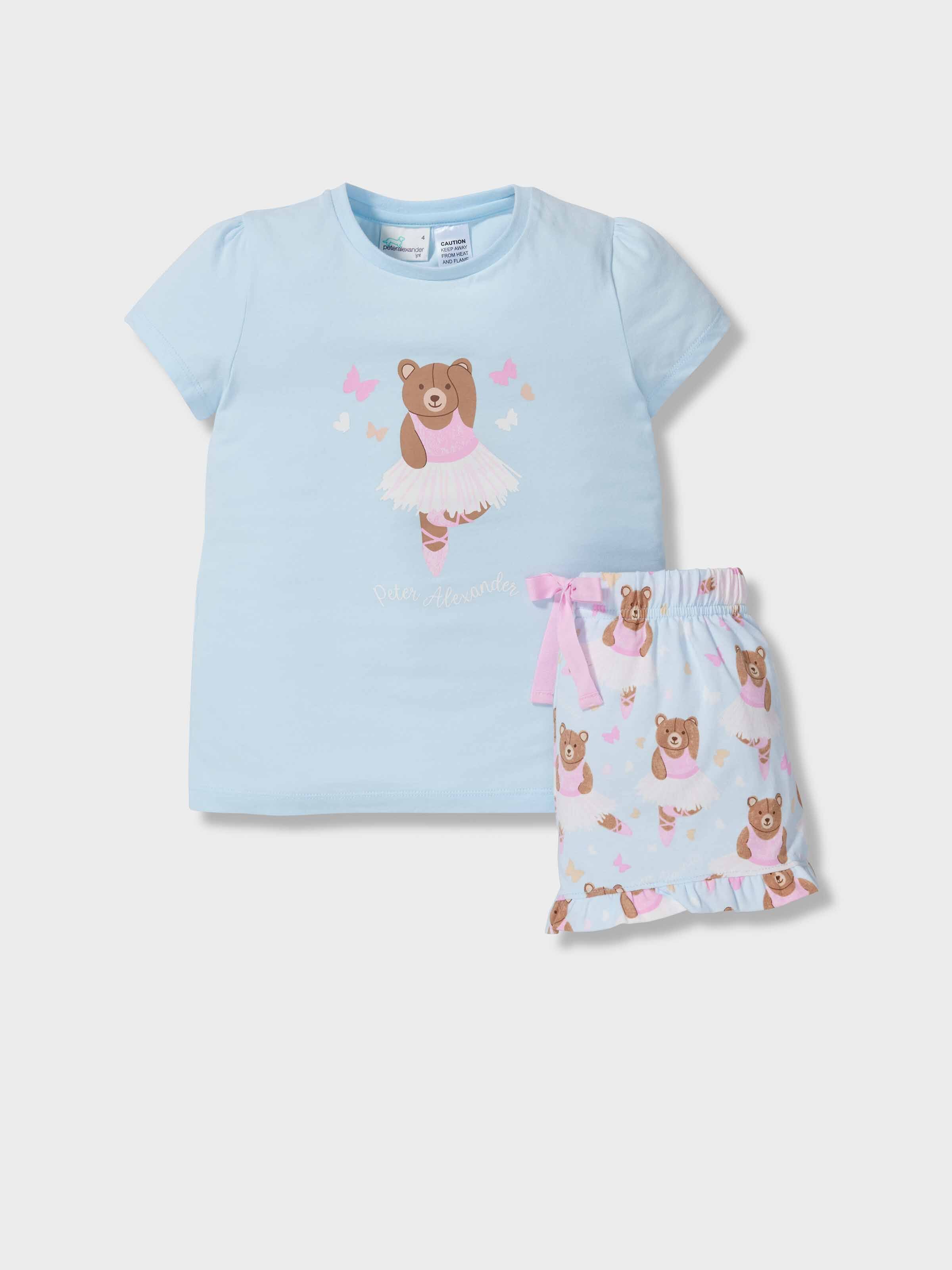 Jnr Girls Ballet Bear Short Pj Set