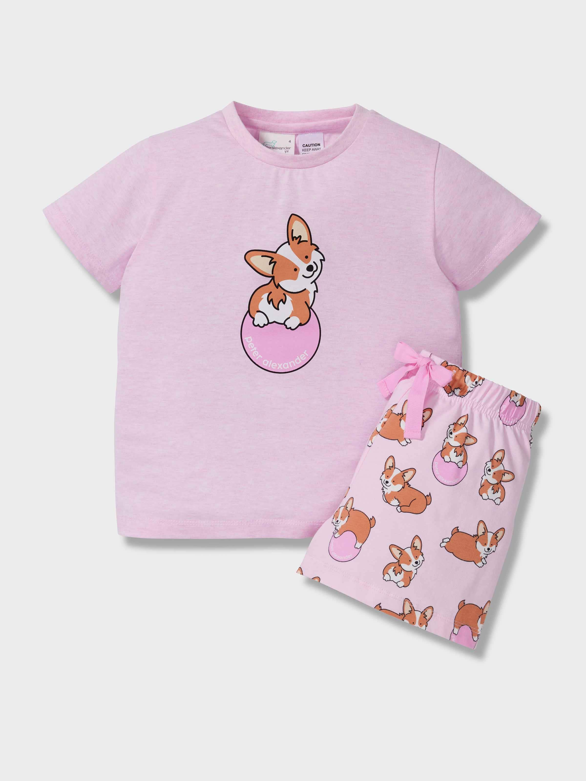 Girls Corgi Short Pj Set