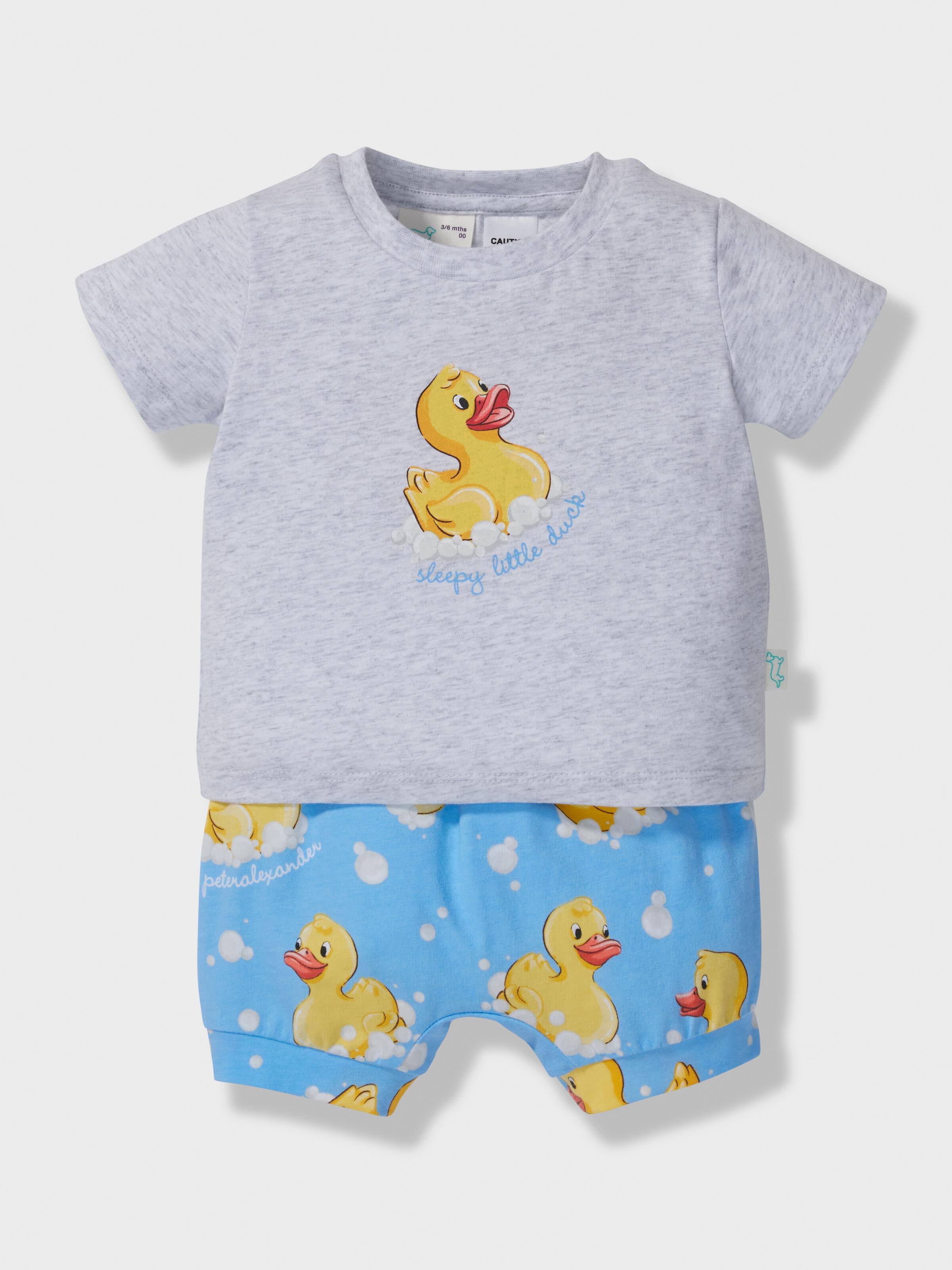 Baby Boy Rubber Duck Short Pj Set