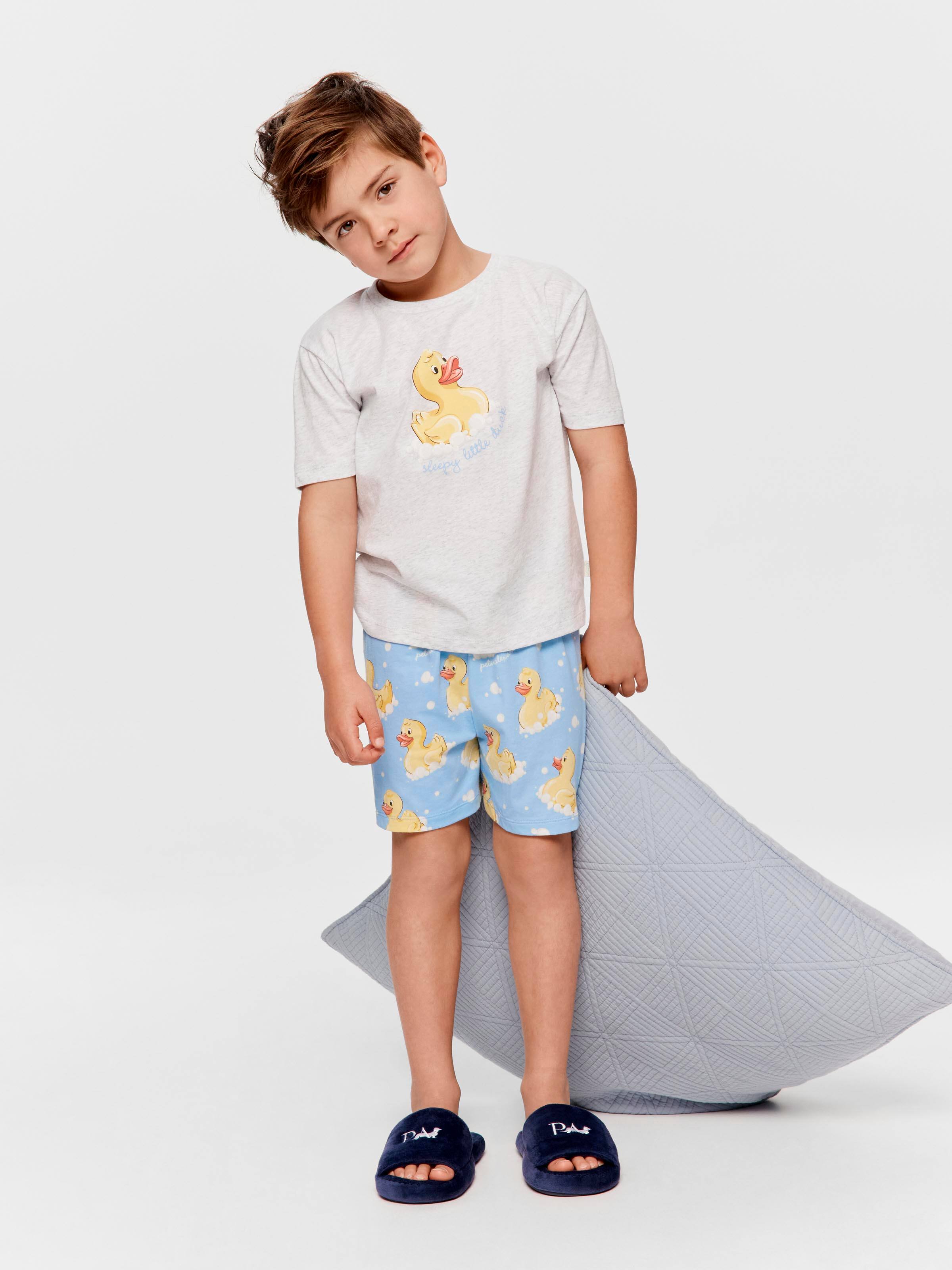 Junior Boys Rubber Duck Short Pj Set