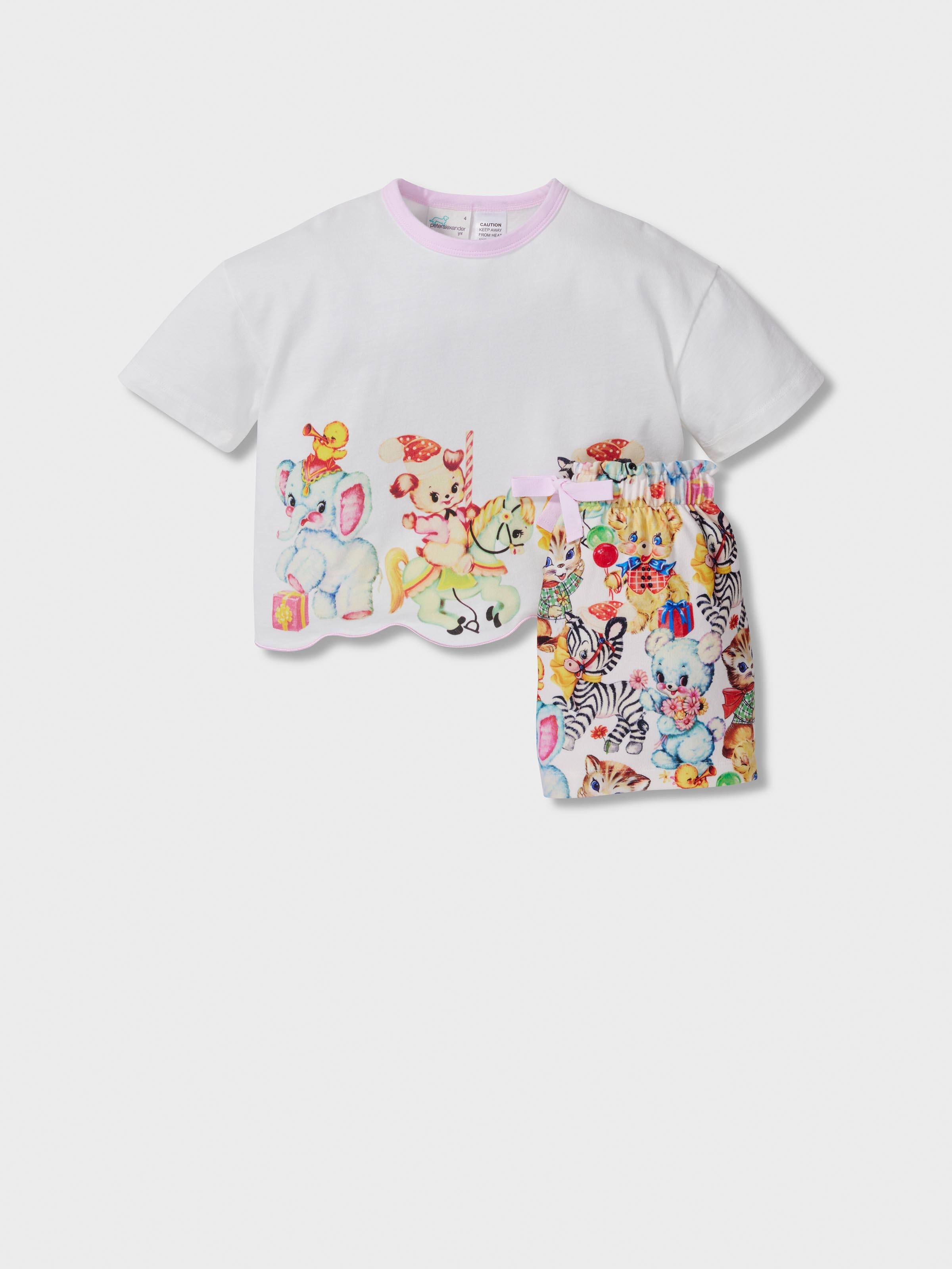 Jnr Girls Vintage Toys Short Pj Set